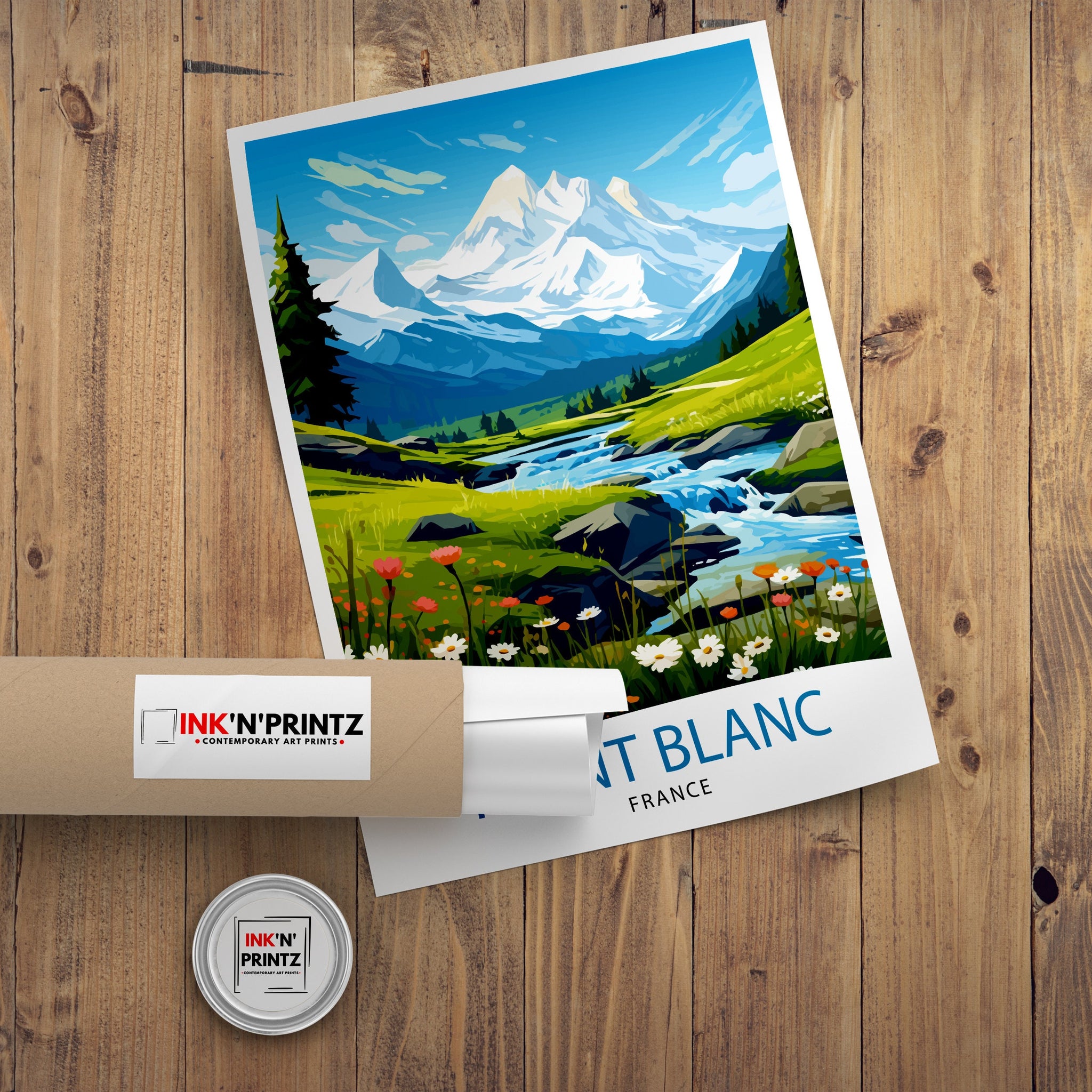 Mont Blanc France Travel Print