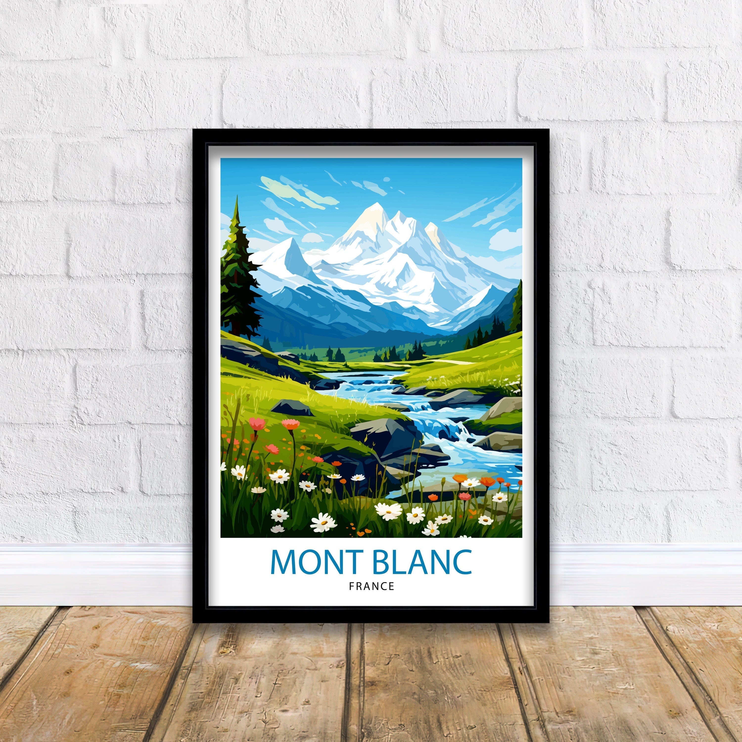 Mont Blanc France Travel Print