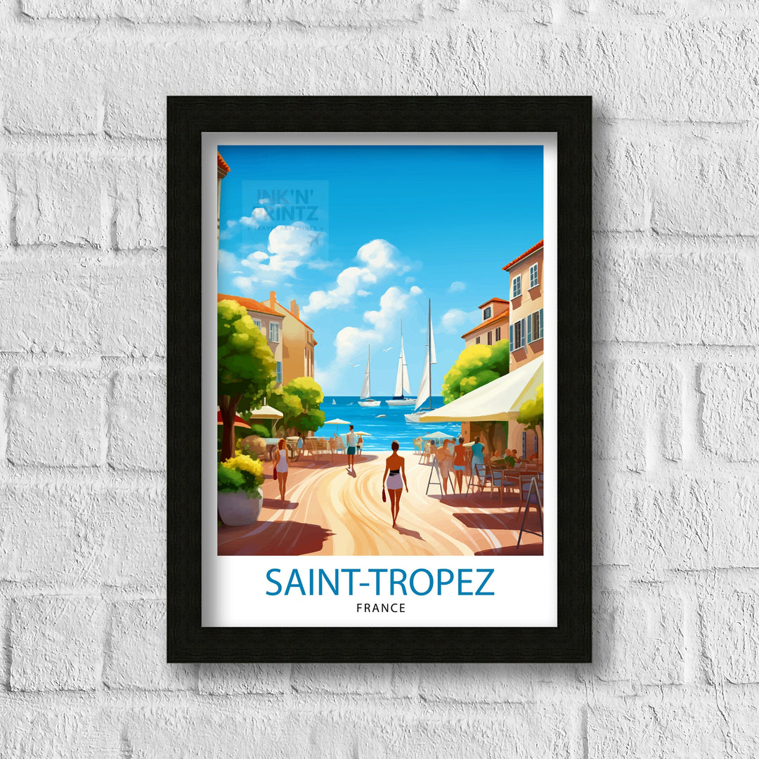 St. Tropez France Travel Poster St. Tropez