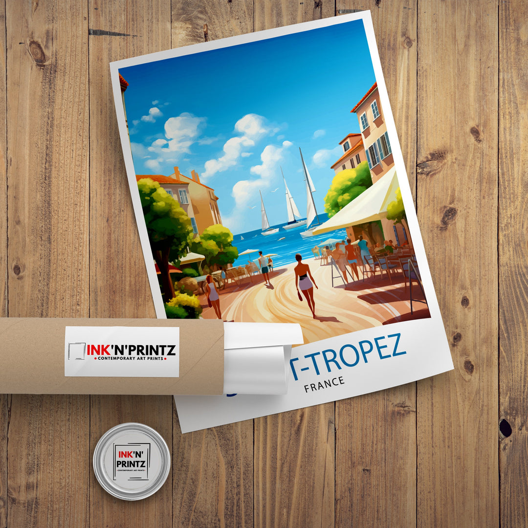 St. Tropez France Travel Poster St. Tropez