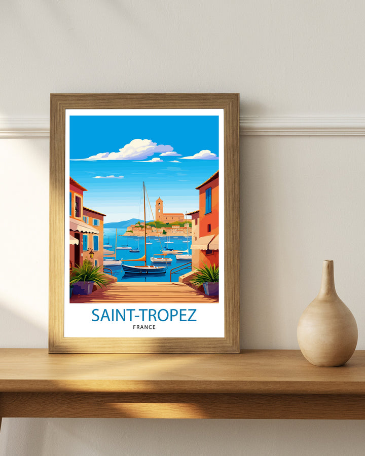 St. Tropez France Travel Poster St. Tropez