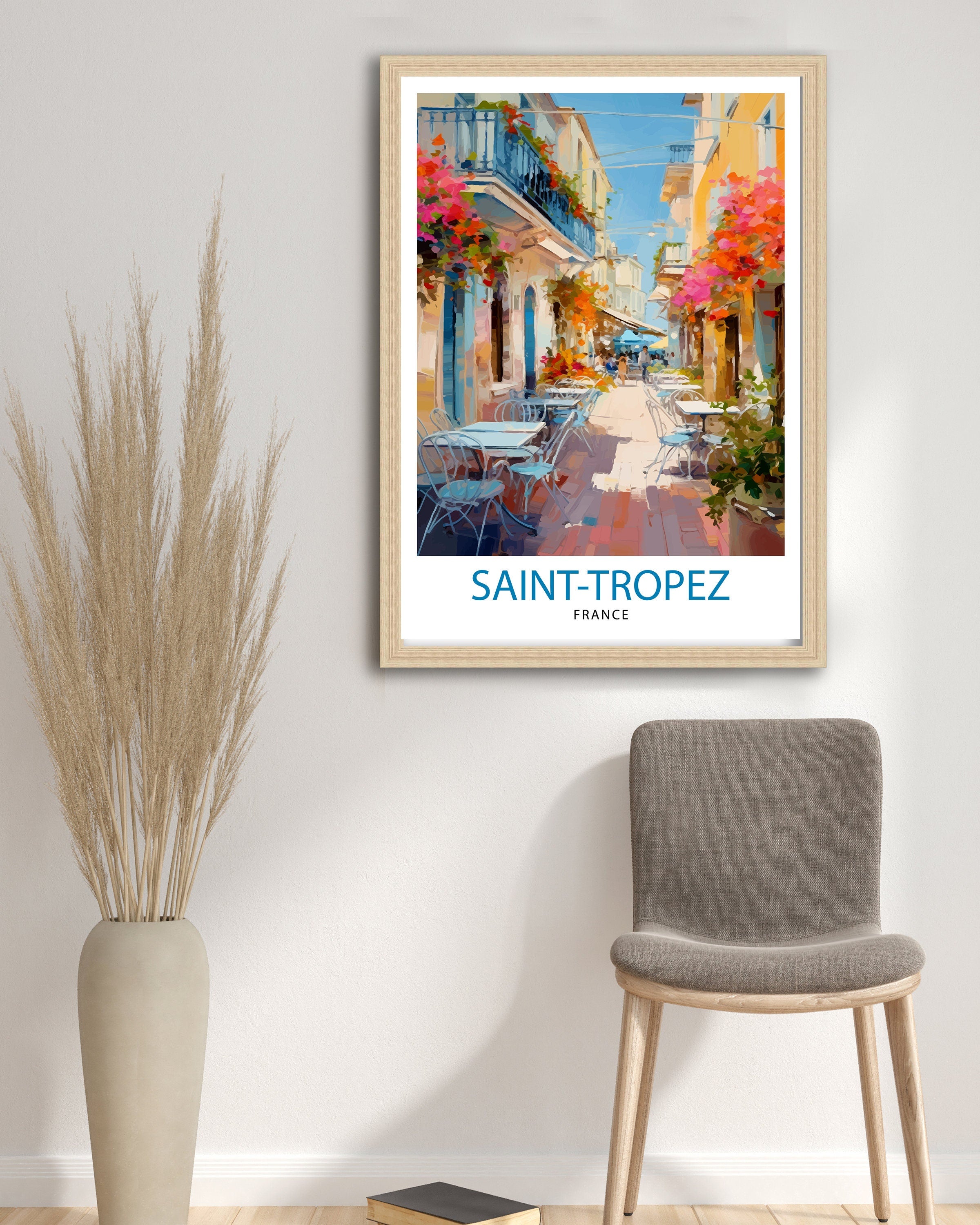 St. Tropez France Travel Print St. Tropez Wall Decor St. Tropez Poster French Riviera Travel Prints St. Tropez Art Print St. Tropez