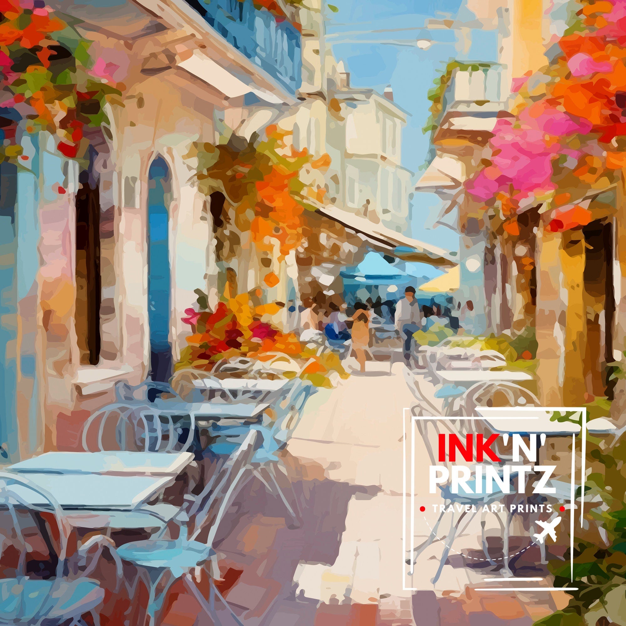 St. Tropez France Travel Print St. Tropez Wall Decor St. Tropez Poster French Riviera Travel Prints St. Tropez Art Print St. Tropez