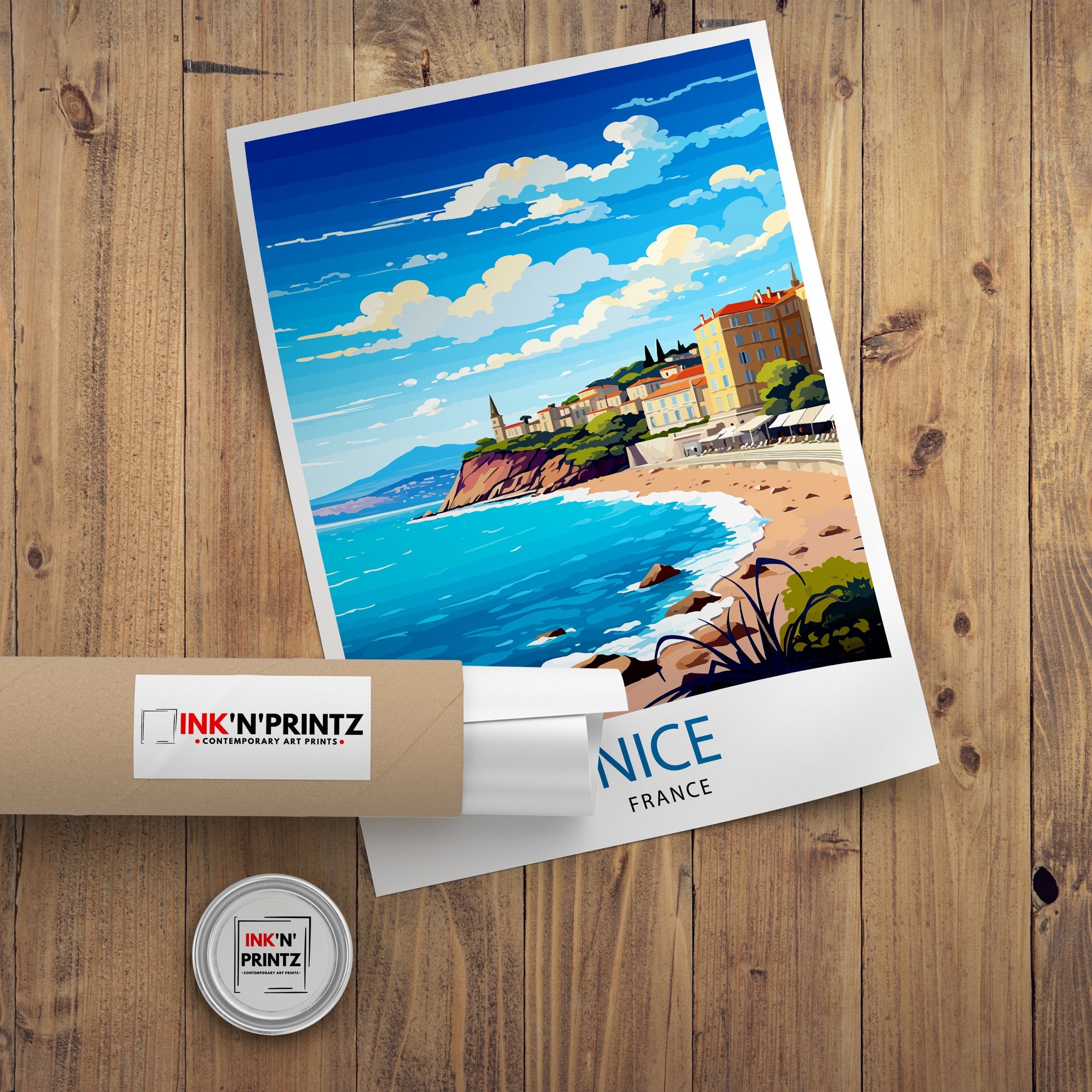Nice France Travel Print Nice Wall Art Nice Poster French Riviera Decor Nice Art Print Nice Illustration Nice Wall Decor France Print Nice