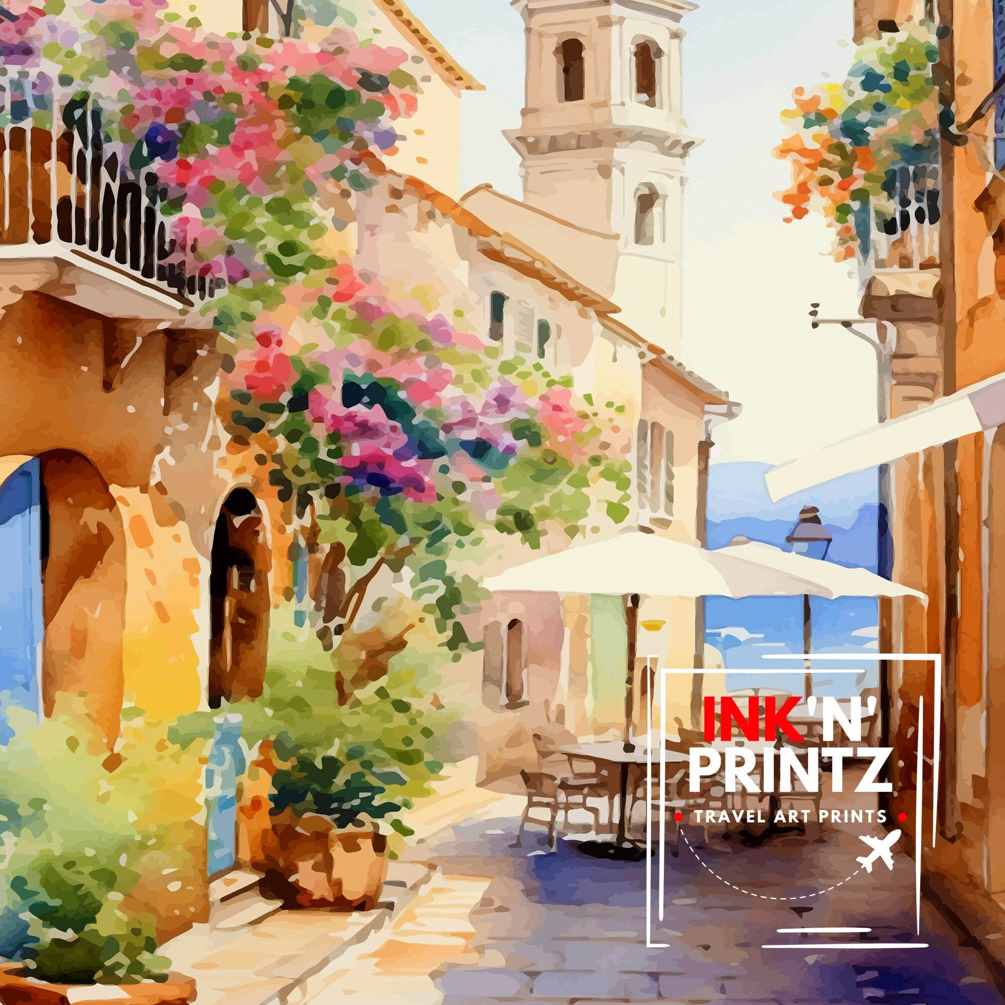 St. Tropez France Travel Print St. Tropez Wall Decor St. Tropez Poster French Riviera Travel Prints St. Tropez Art Print St. Tropez