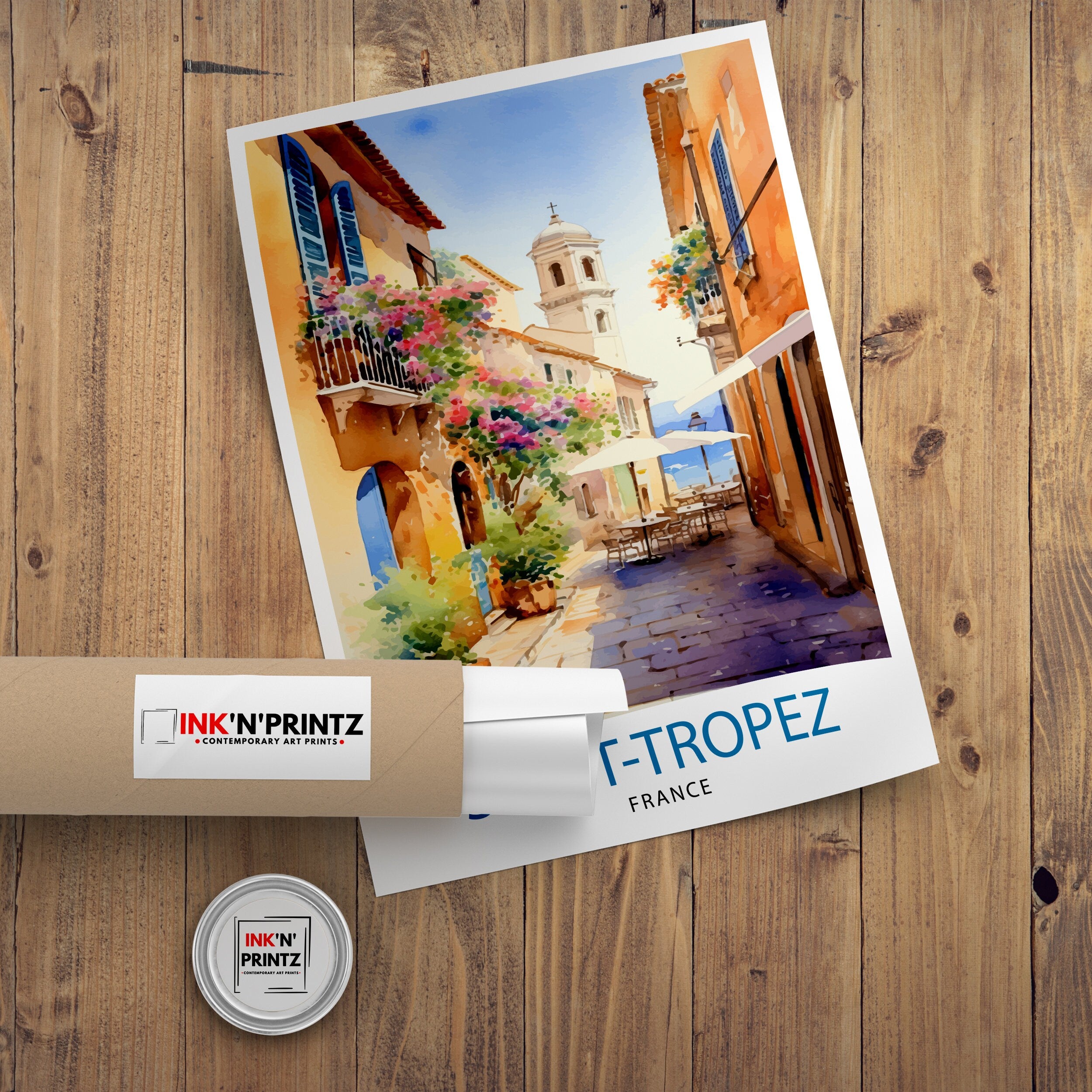 St. Tropez France Travel Print St. Tropez Wall Decor St. Tropez Poster French Riviera Travel Prints St. Tropez Art Print St. Tropez
