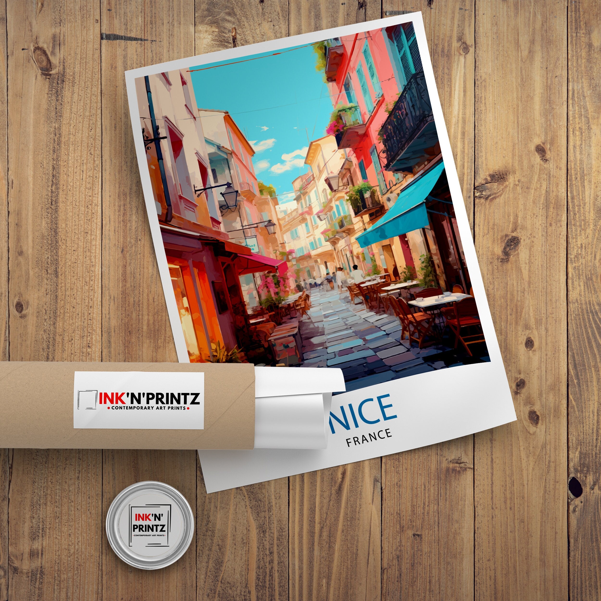 Nice France Travel Print Nice Wall Art Nice Poster French Riviera Decor Nice Art Print Nice Illustration Nice Wall Decor France Print Nice
