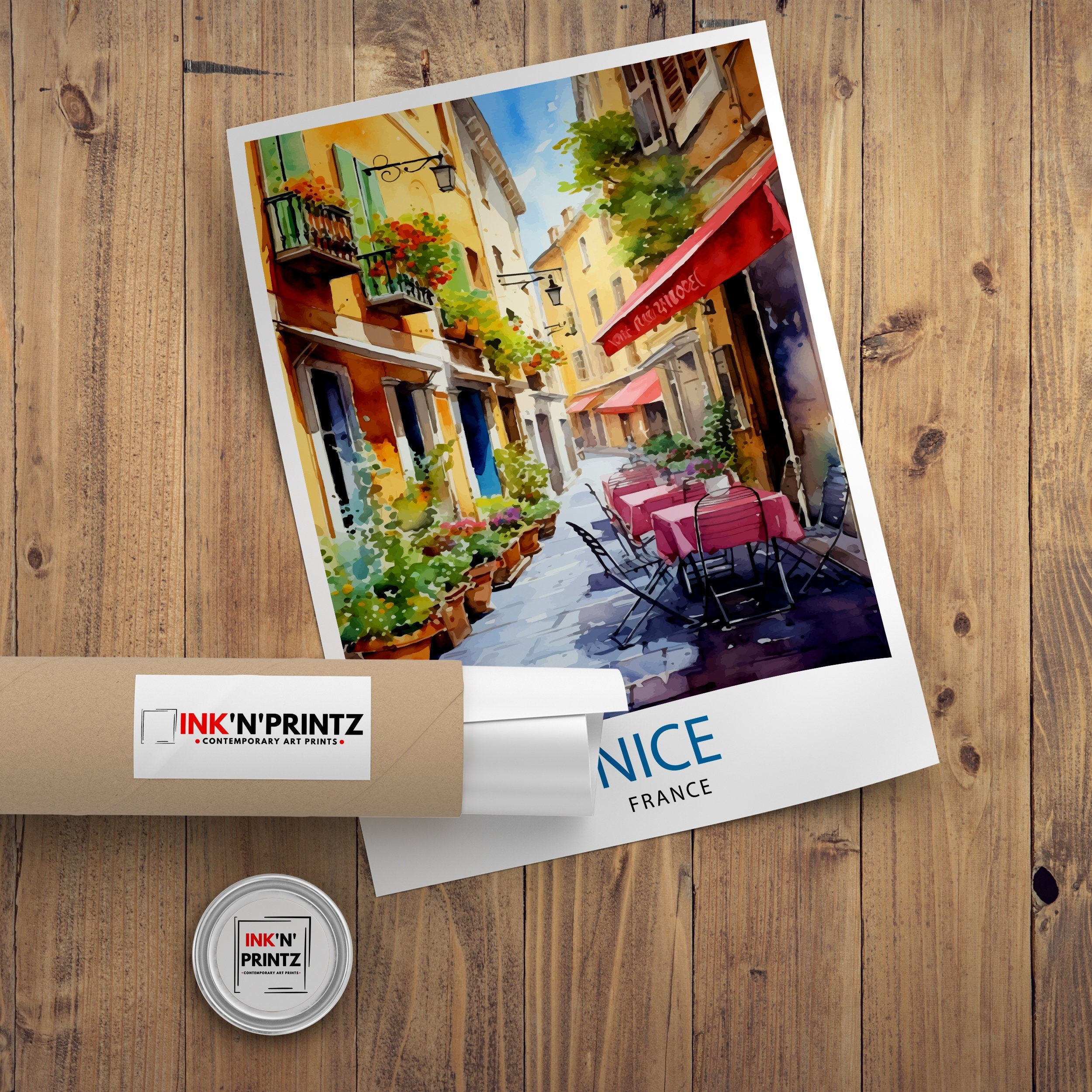 Nice France Travel Print Nice Wall Art Nice Poster French Riviera Decor Nice Art Print Nice Illustration Nice Wall Decor France Print Nice