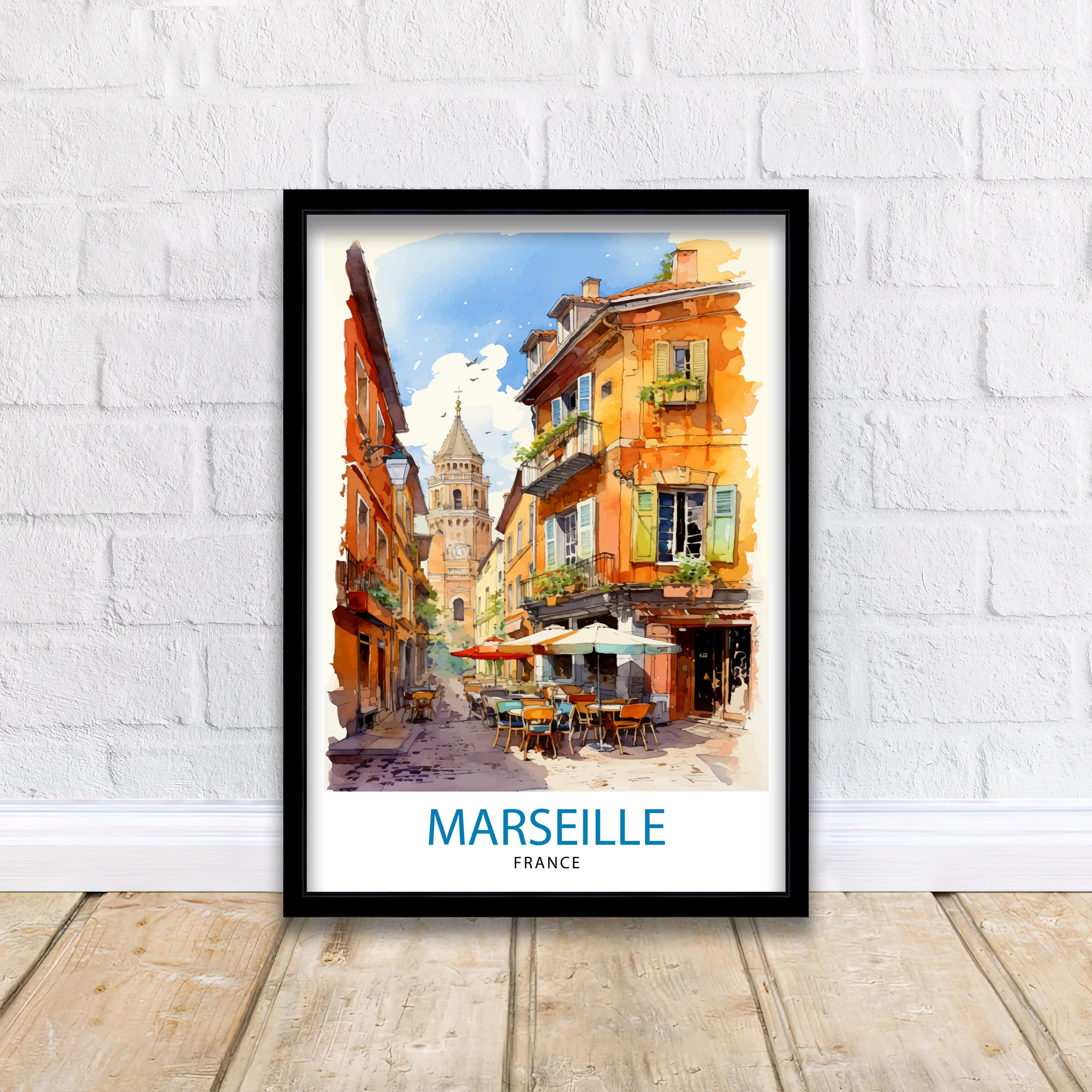 Marseille France Travel Print Marseille Wall Decor Marseille Poster France Travel Prints Marseille Art Print Marseille Illustration