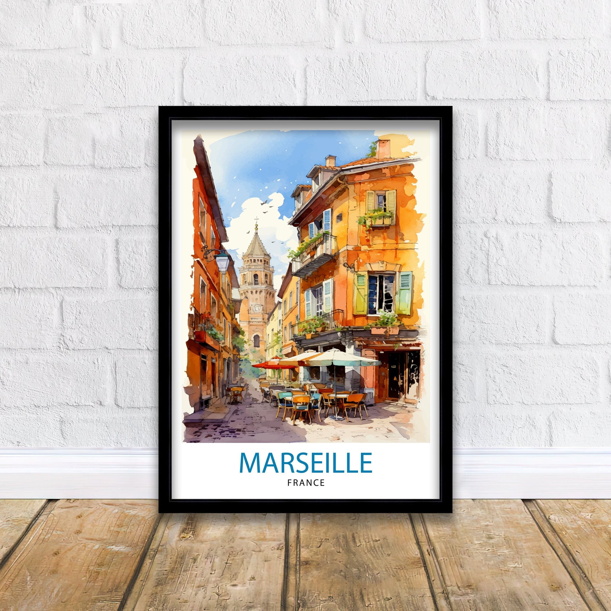 Marseille France Travel Print Marseille Wall Decor Marseille Poster France Travel Prints Marseille Art Print Marseille Illustration