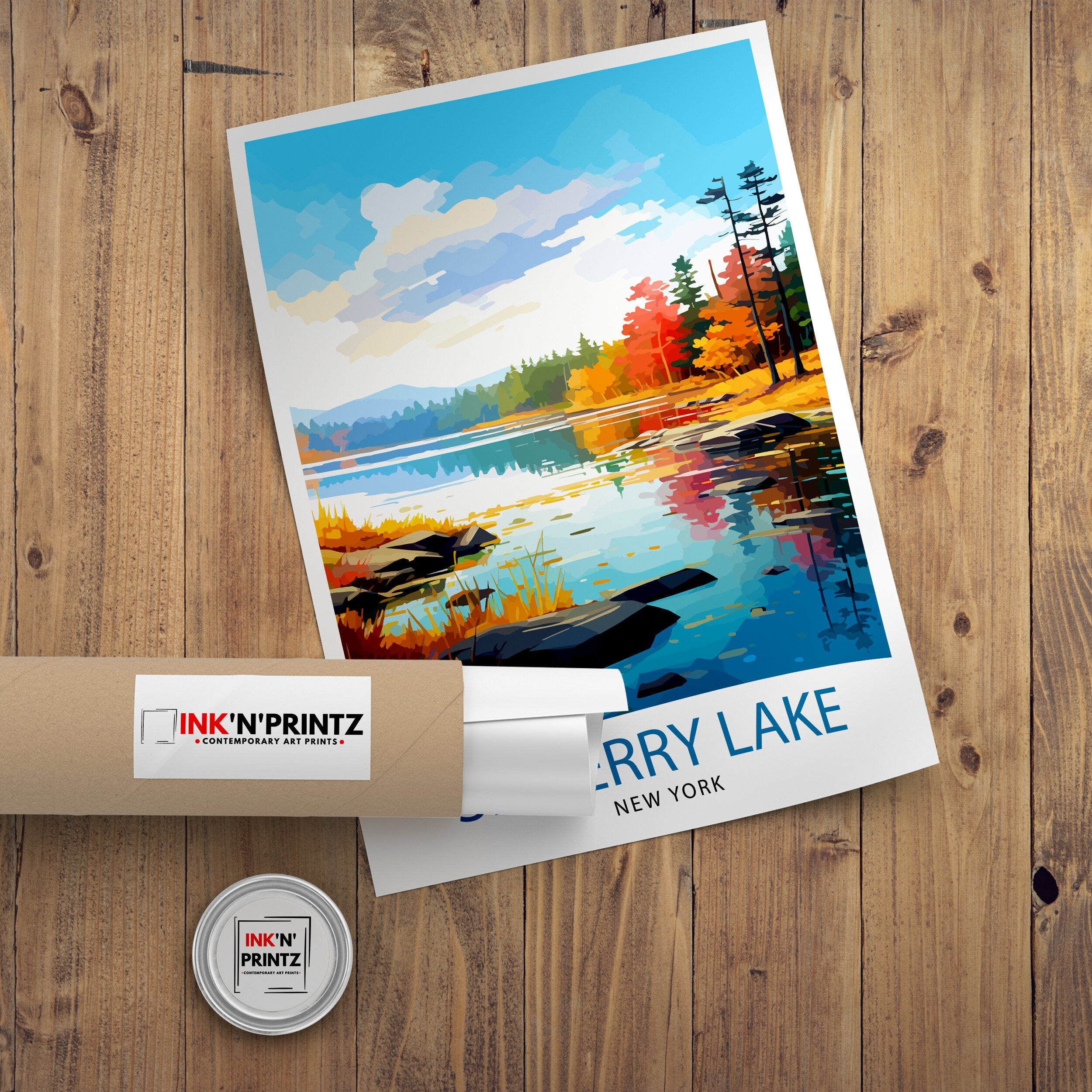 Sixberry Lake France Travel Print France Wall Decor Sixberry Lake Poster French Lake Travel Prints France Art Print Sixberry