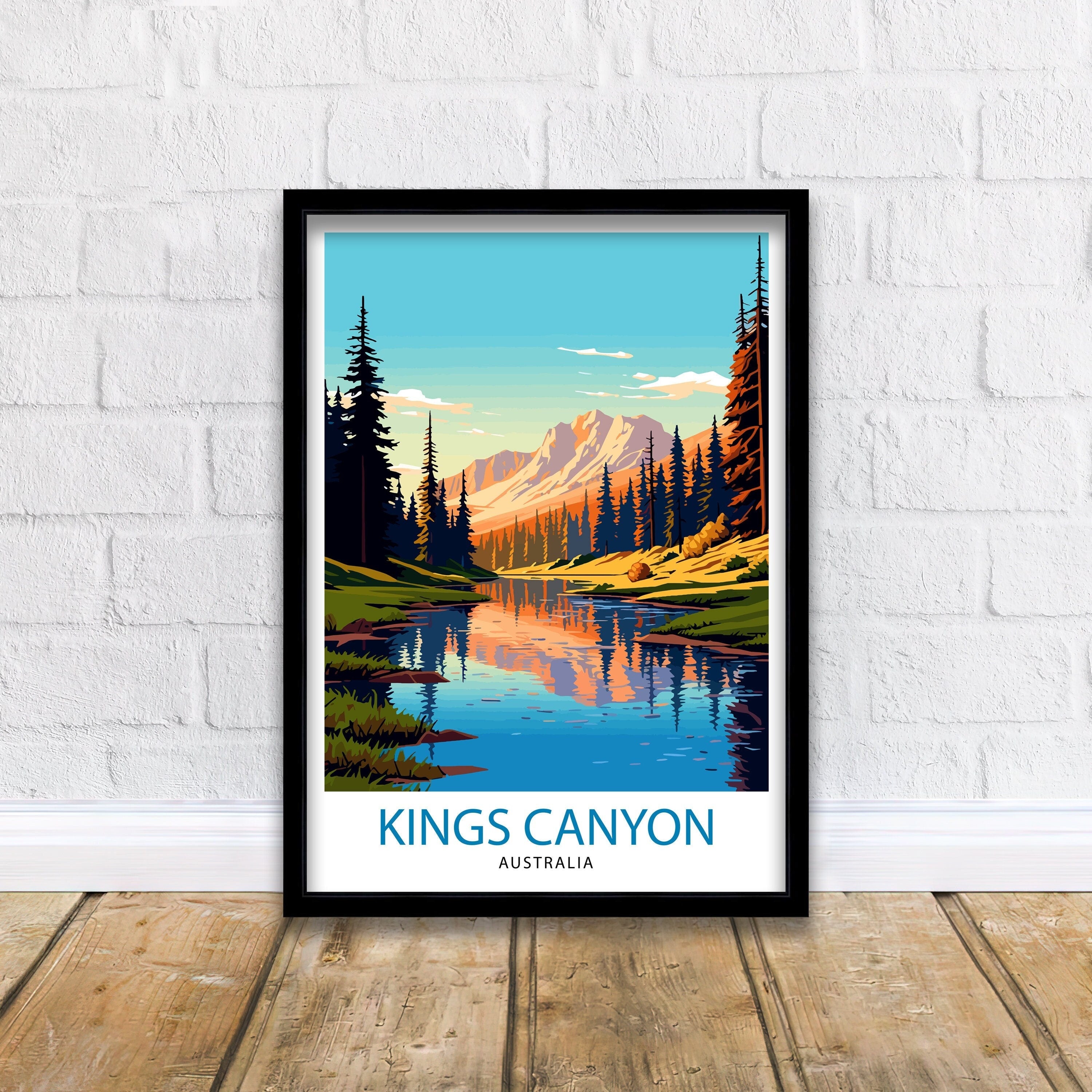 Kings Canyon National Park Travel Print Nature Wall Decor Kings Canyon Poster National Park Travel Prints Landscape Art Print Wilderness