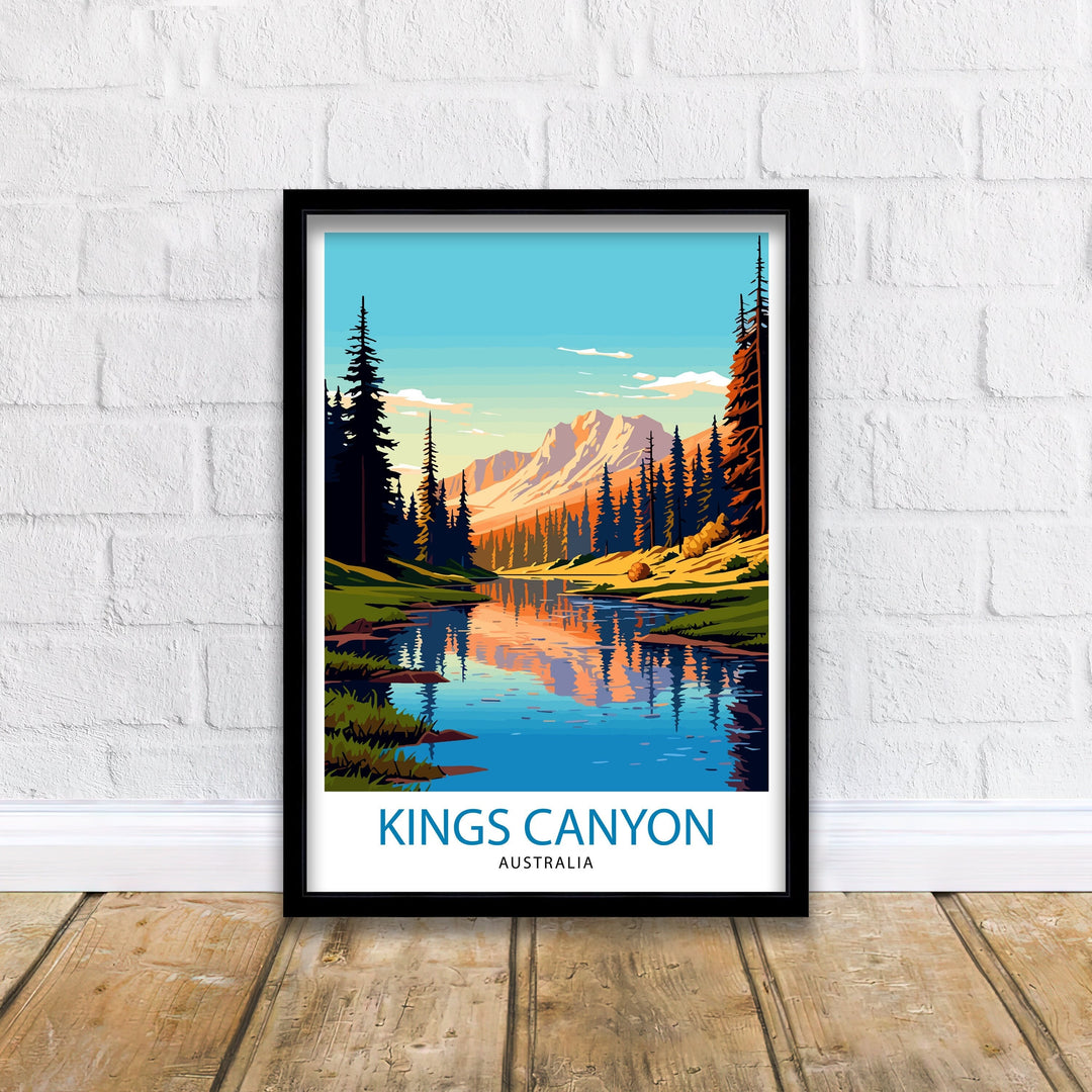 Kings Canyon National Park Travel Print Nature Wall Decor Kings Canyon Poster National Park Travel Prints Landscape Art Print Wilderness