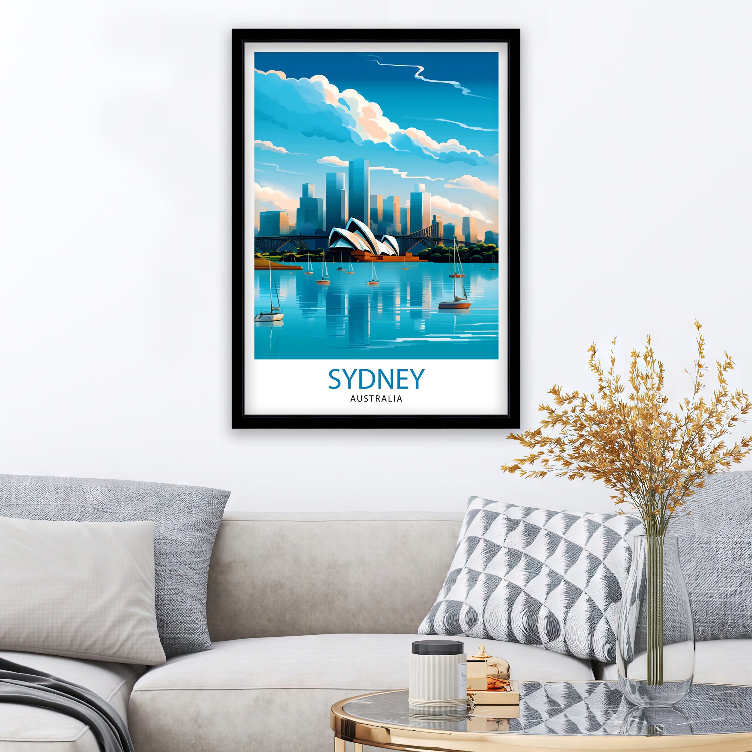 Sydney Australia Travel Print Sydney Wall Decor Sydney Poster Australia Travel Prints Sydney Art Print Sydney Illustration Sydney Wall Art