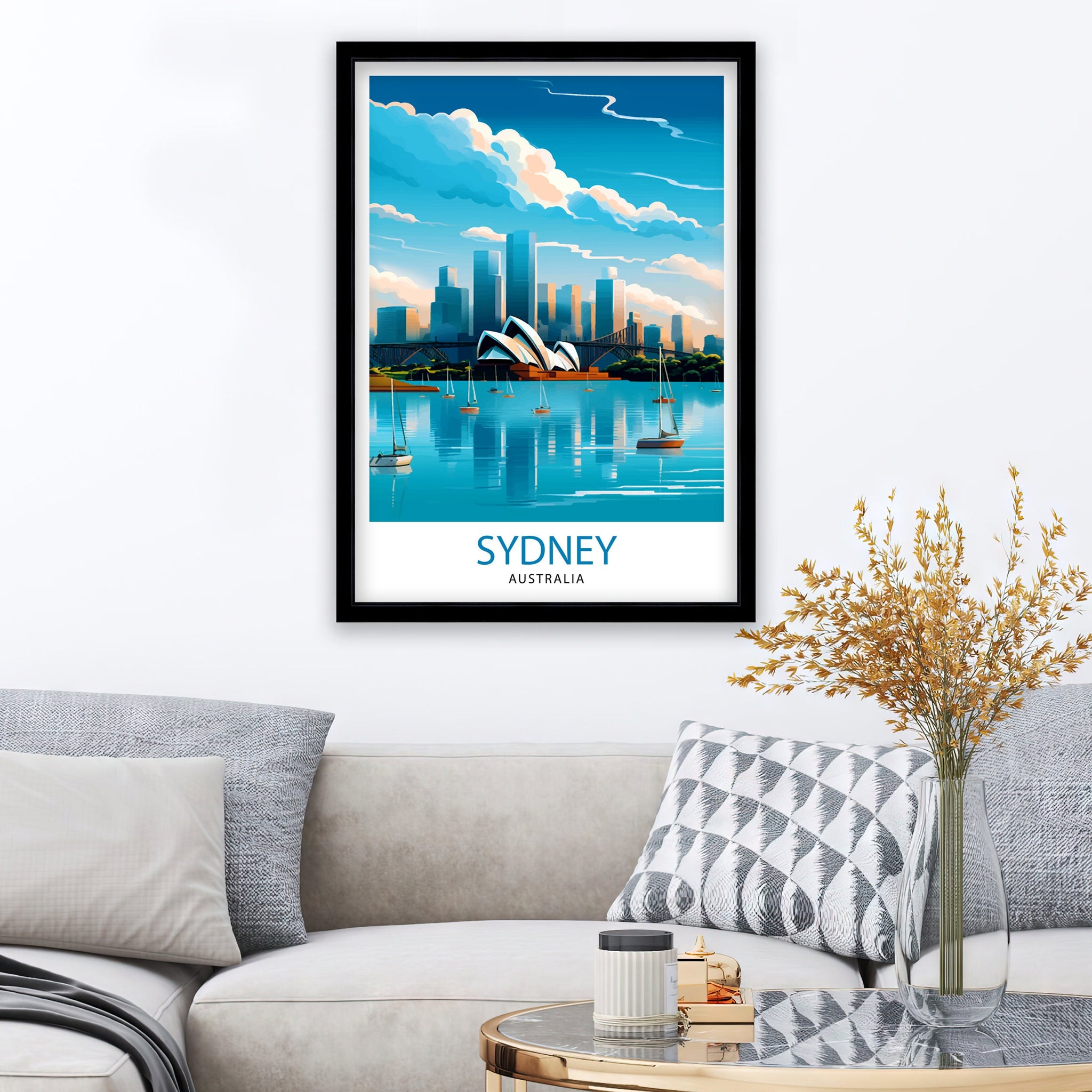 Sydney Australia Travel Print Sydney Wall Decor Sydney Poster Australia Travel Prints Sydney Art Print Sydney Illustration Sydney Wall Art
