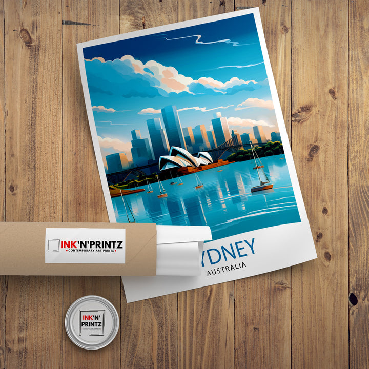 Sydney Australia Travel Poster Sydney