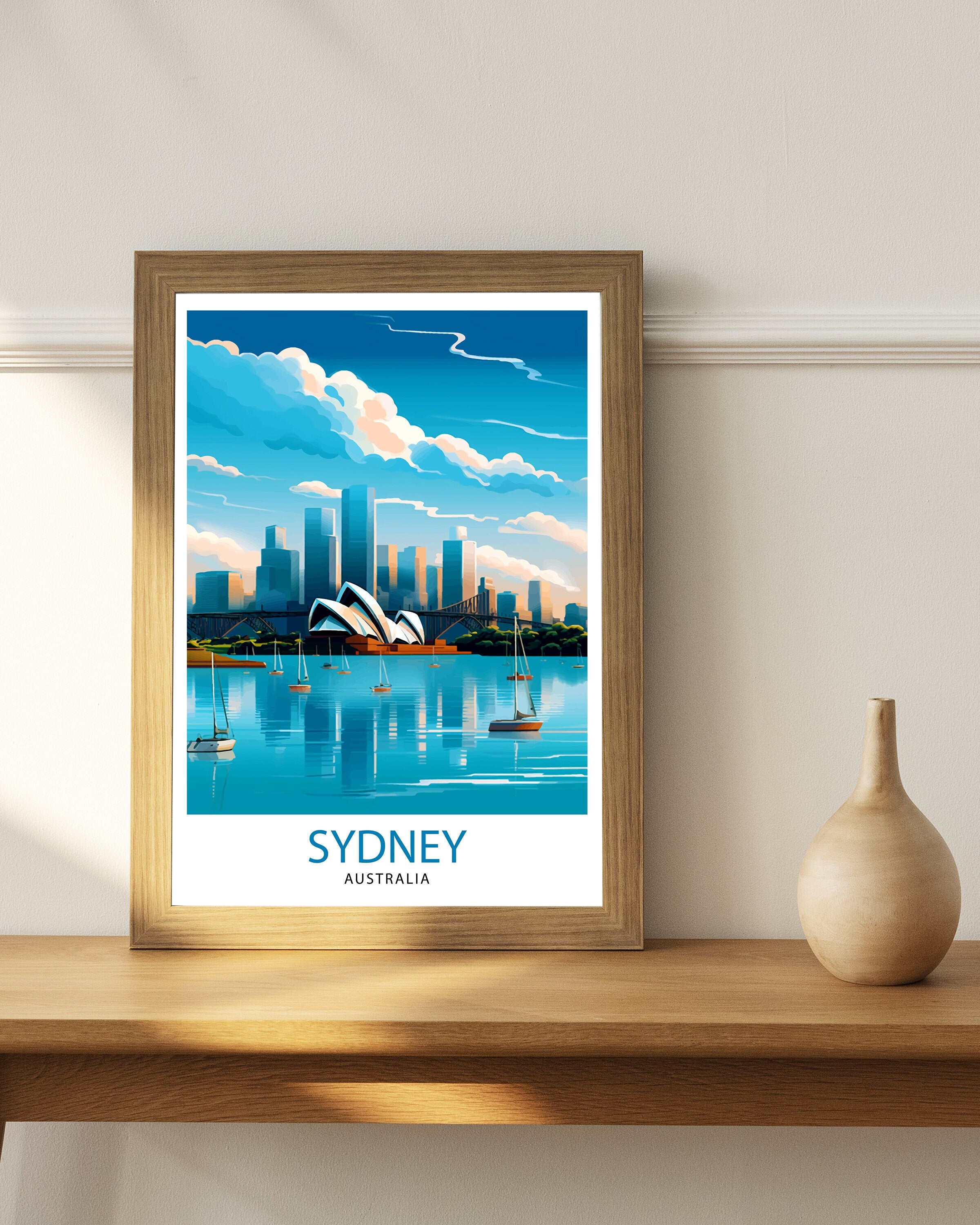 Sydney Australia Travel Print Sydney Wall Decor Sydney Poster Australia Travel Prints Sydney Art Print Sydney Illustration Sydney Wall Art