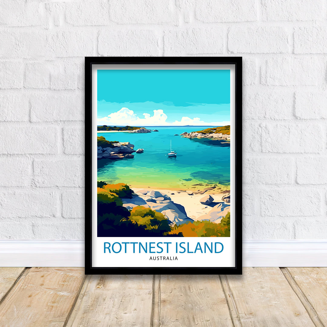 Rottnest Island Australia Travel Poster Island Paradise