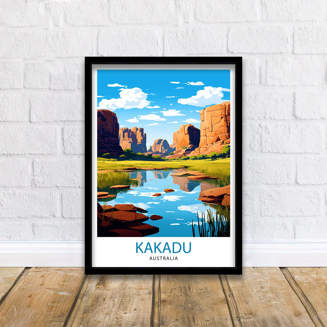 Kakadu Australia Travel Poster Australian Outback