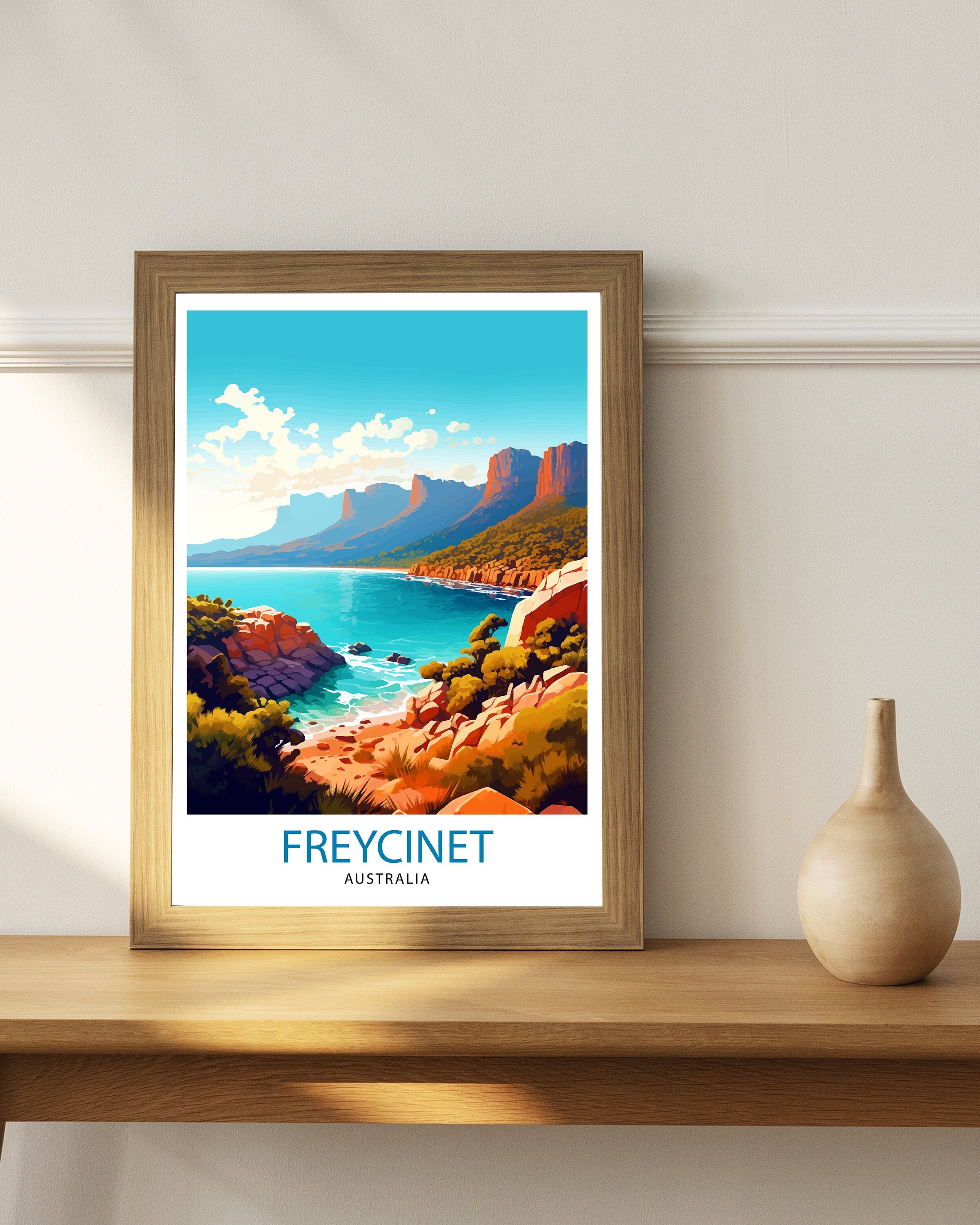 Freycinet National Park, Tasmania Art Print, Coastal Decor