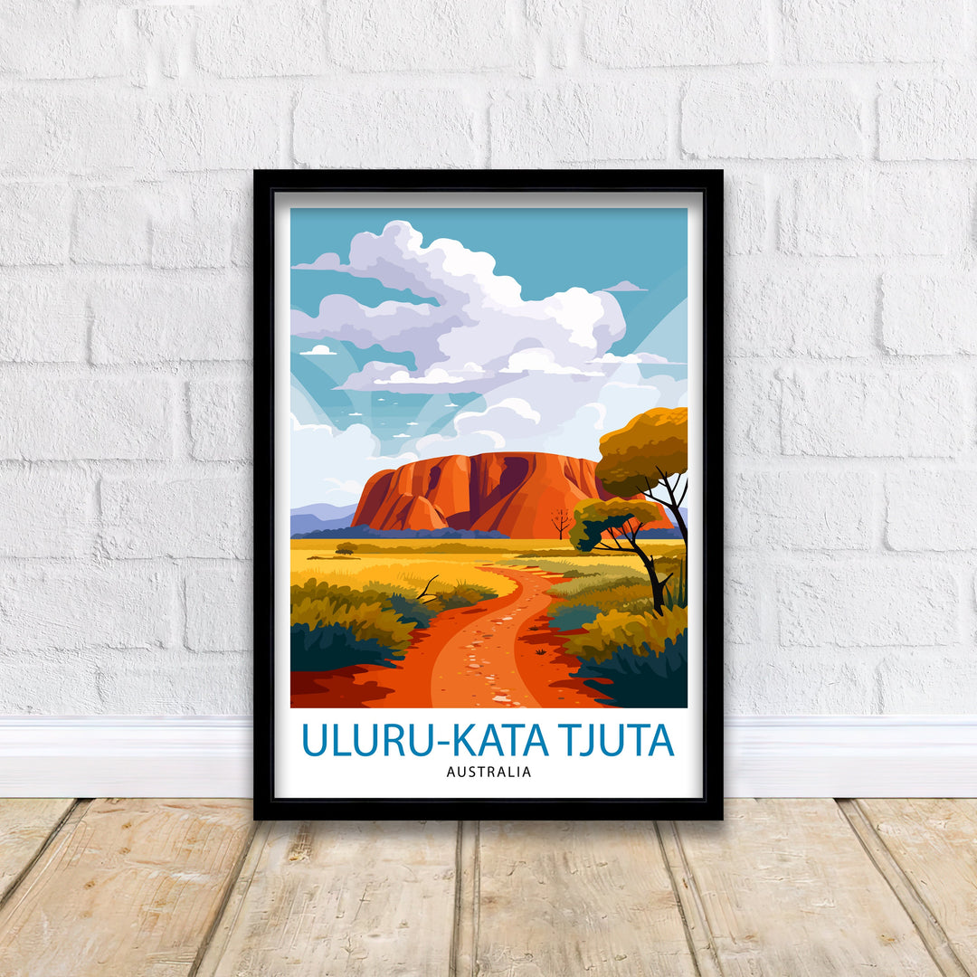 Uluru Kata Tjuta Australia Travel Poster Outback