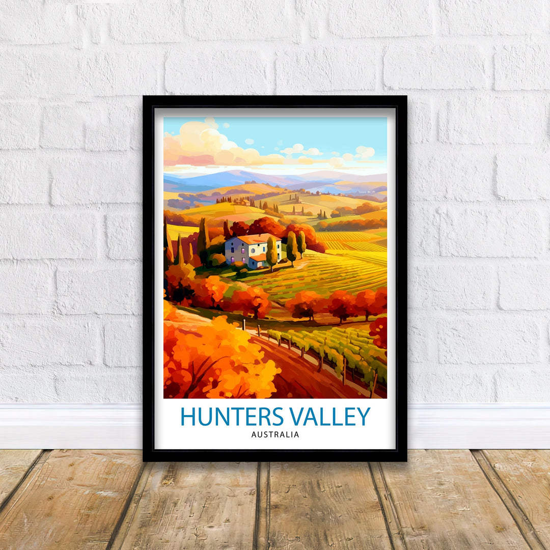 Hunter Valley Australia Travel Poster Hunter Valley