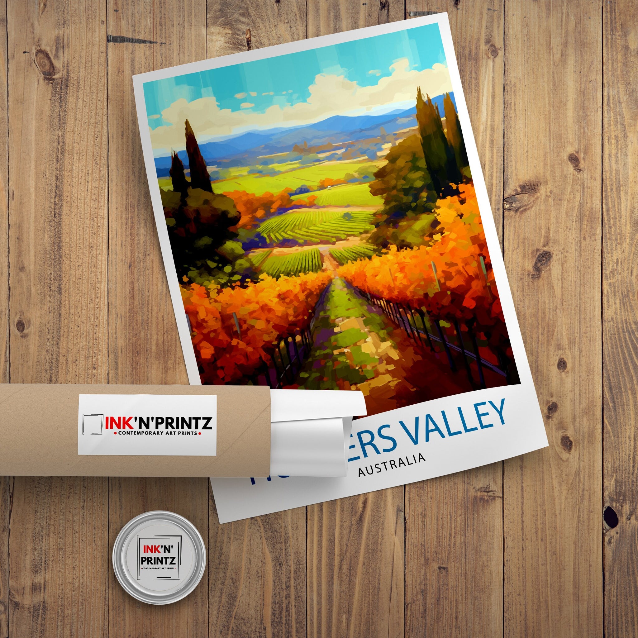Hunter Valley Australia Print, Australian Wine Country Wall Art