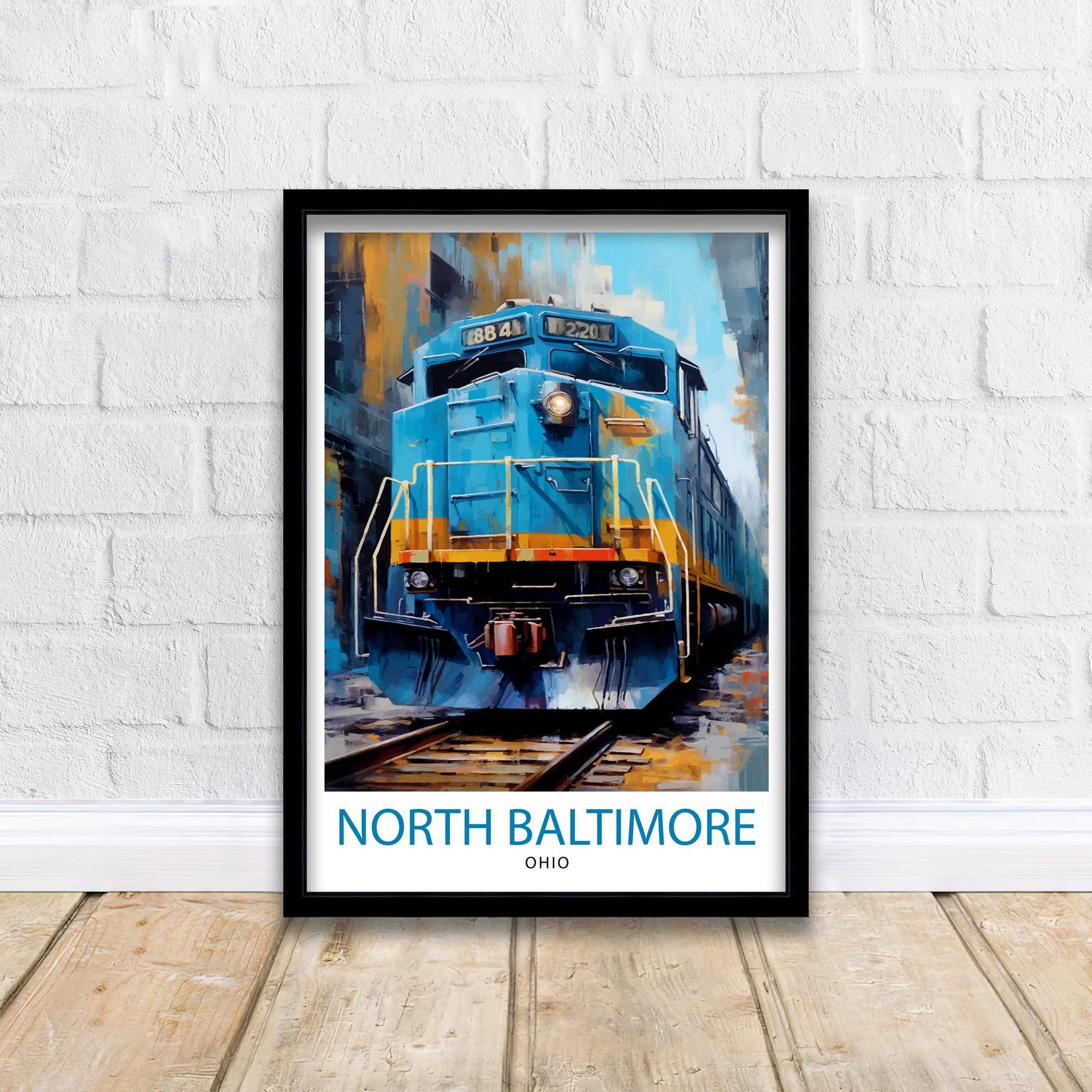 North Baltimore Freight Terminal Print| Industrial Wall Decor Railroad Yard Poster Urban Transportation Art Freight Terminal Illustration