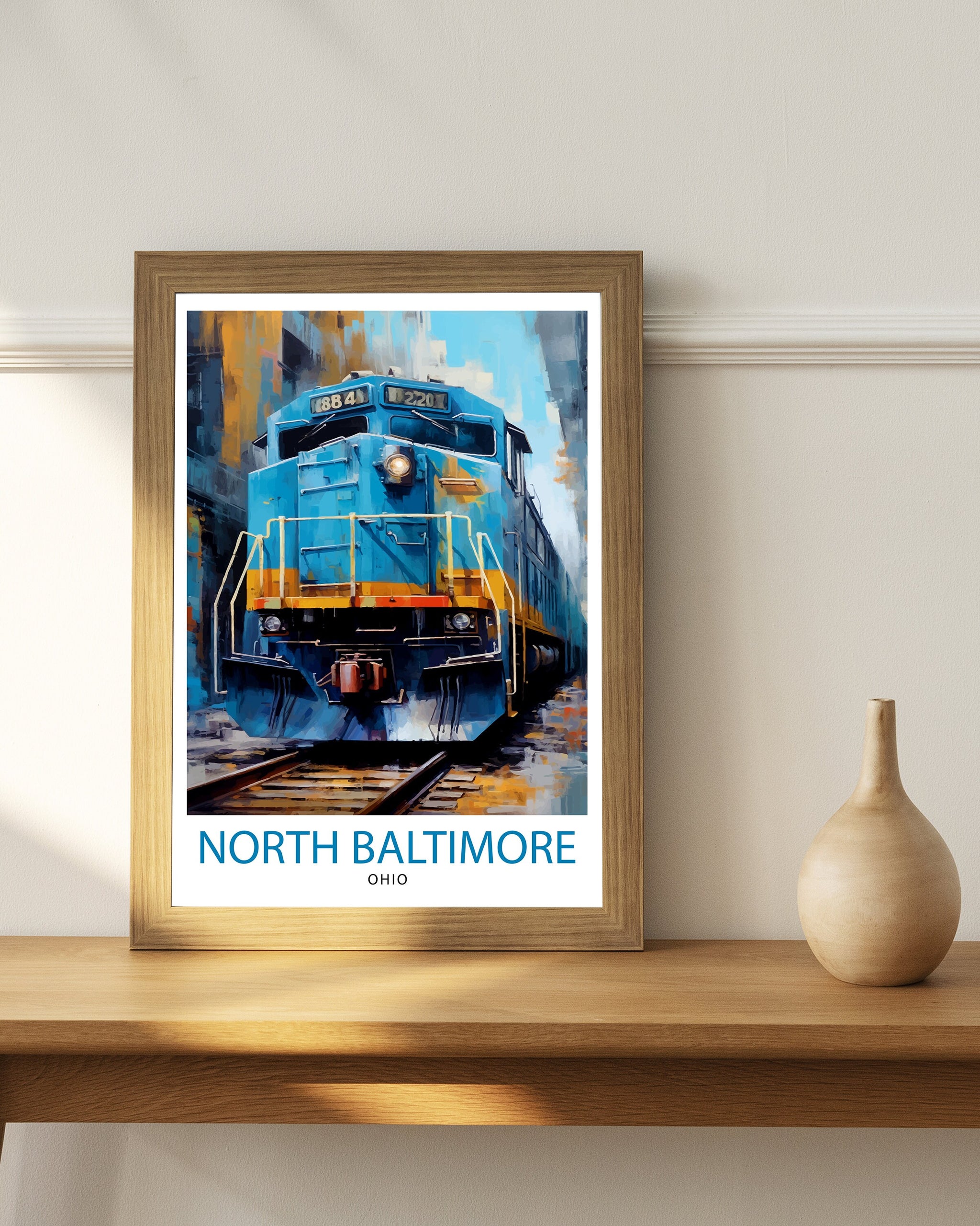 North Baltimore Freight Terminal Print| Industrial Wall Decor Railroad Yard Poster Urban Transportation Art Freight Terminal Illustration