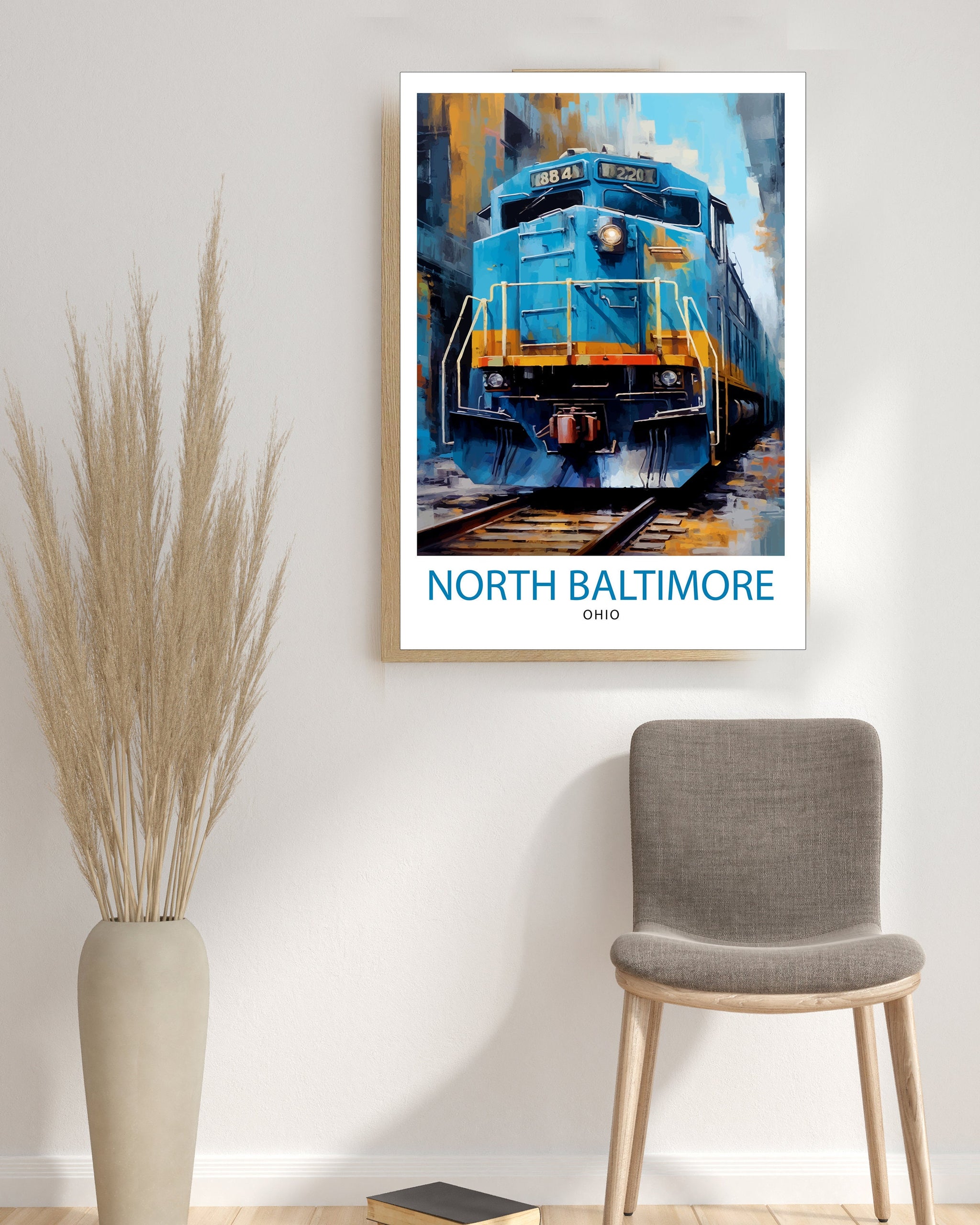 North Baltimore Freight Terminal Print| Industrial Wall Decor Railroad Yard Poster Urban Transportation Art Freight Terminal Illustration