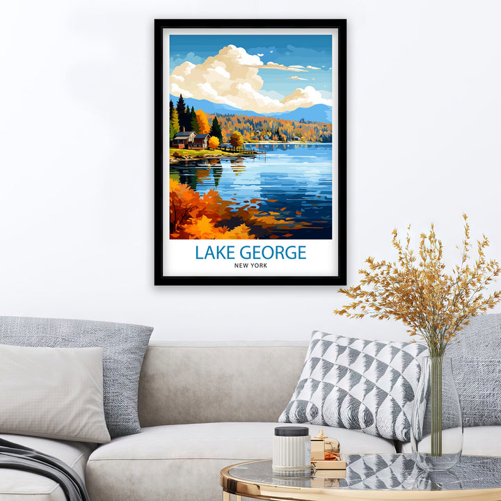 Lake George New York State Travel Poster