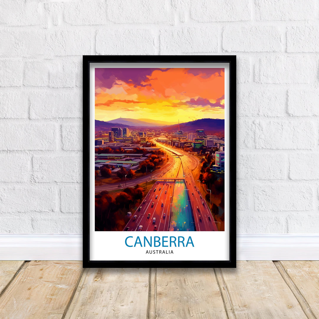 Canberra Australia Travel Poster Canberra