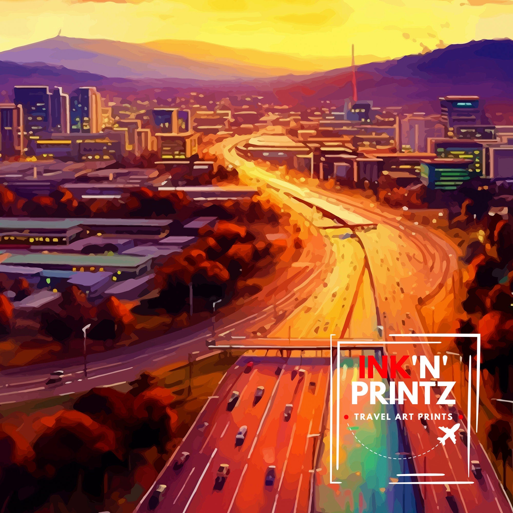 Canberra Australia Travel Print Canberra Wall Decor Australian Capital City Poster Canberra Travel Prints Cityscape Art Print Canberra