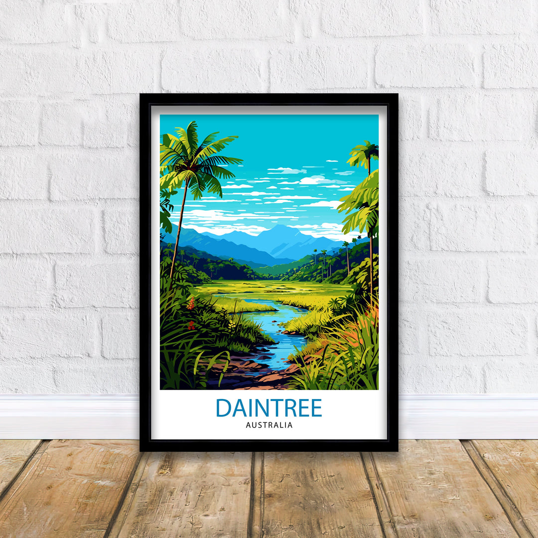 Daintree Australia Travel Poster Daintree Rainforest