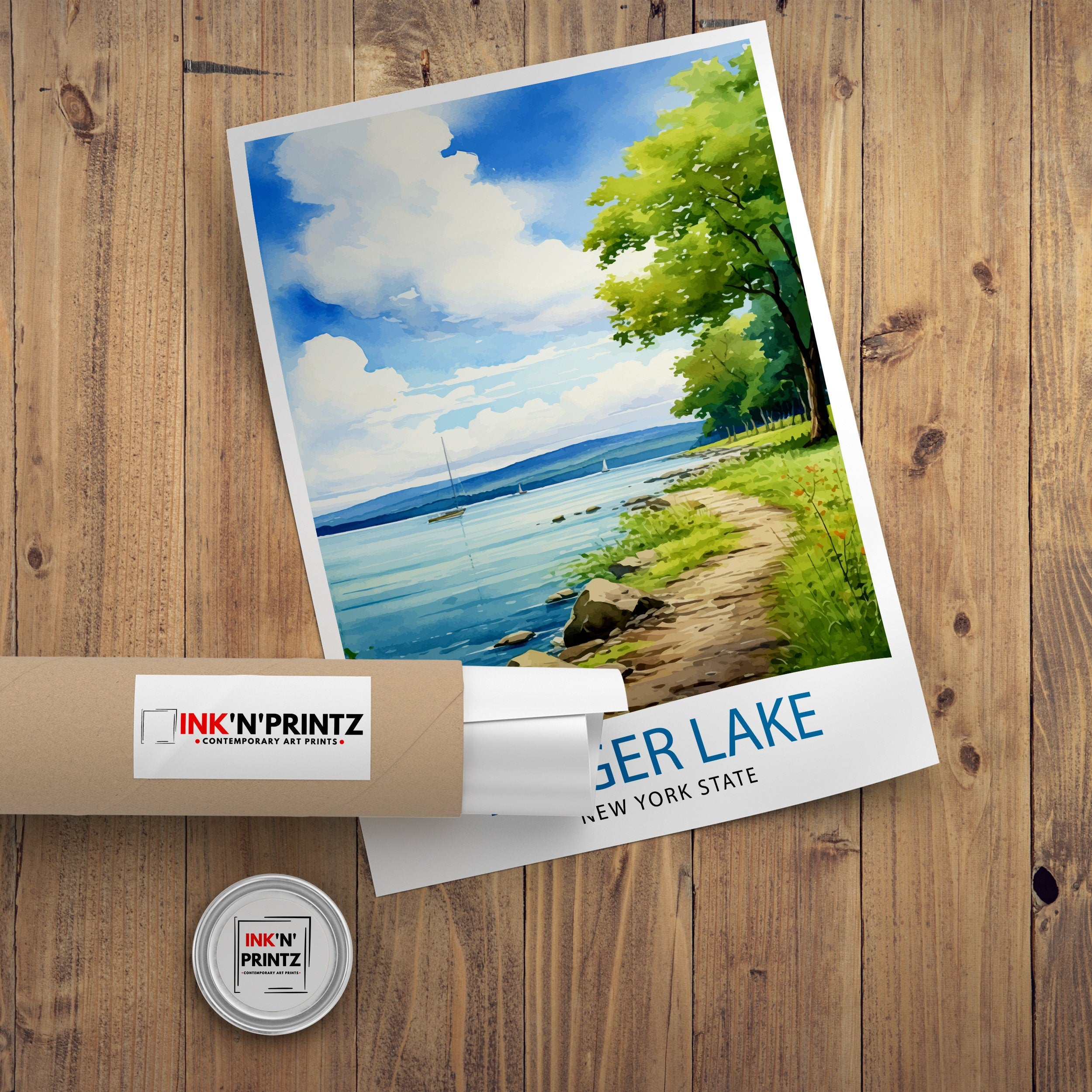 Finger Lakes New York State Travel Print| Finger Lakes Wall Decor Finger Lakes Poster New York State Travel Prints Finger Lakes Art Print