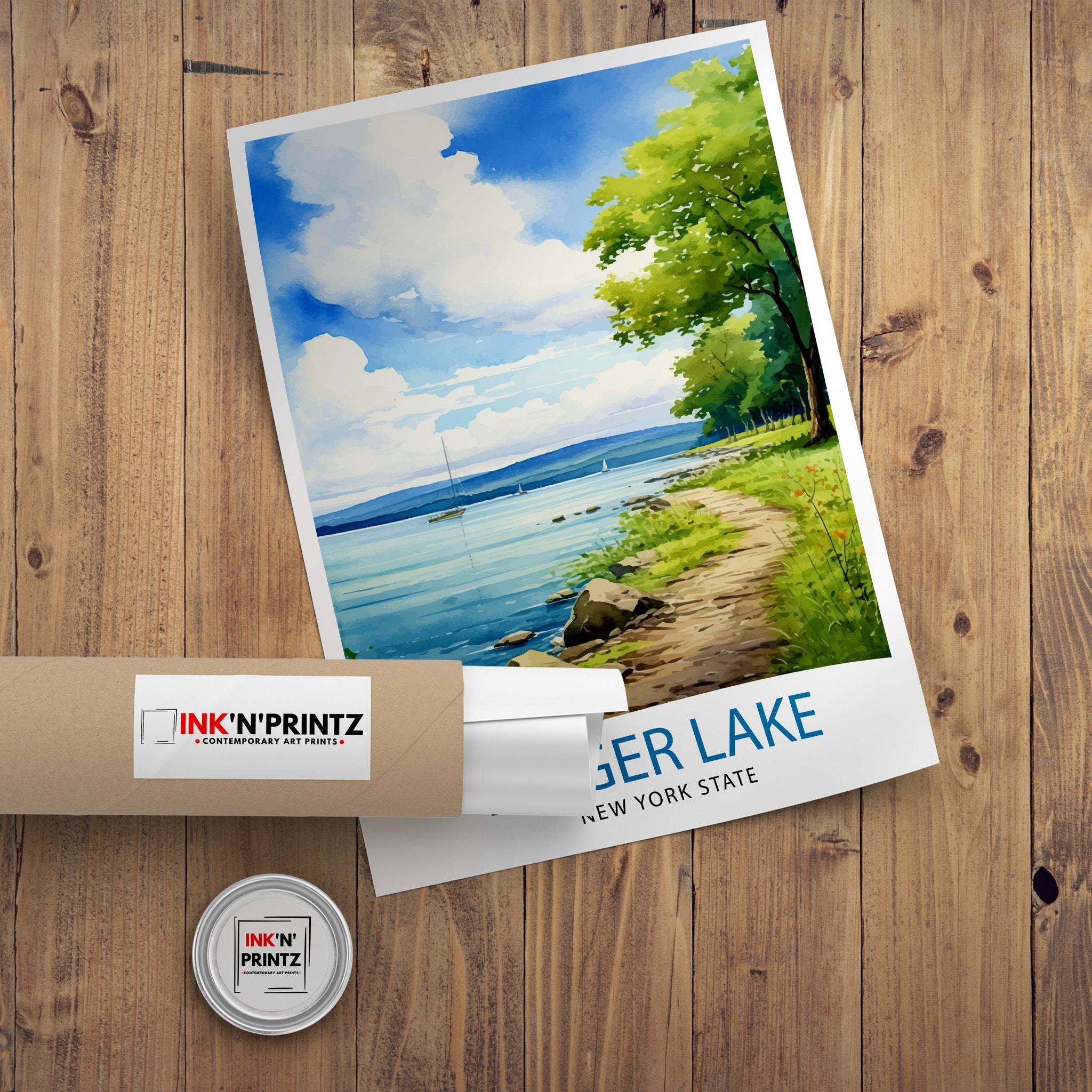 Finger Lakes New York State Travel Print| Finger Lakes Wall Decor Finger Lakes Poster New York State Travel Prints Finger Lakes Art Print