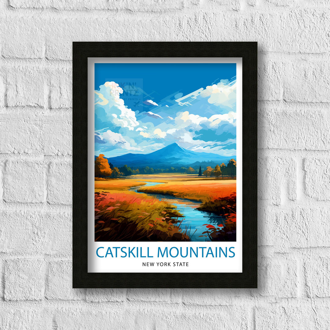 Catskill Mountains New York State Travel Poster Catskill