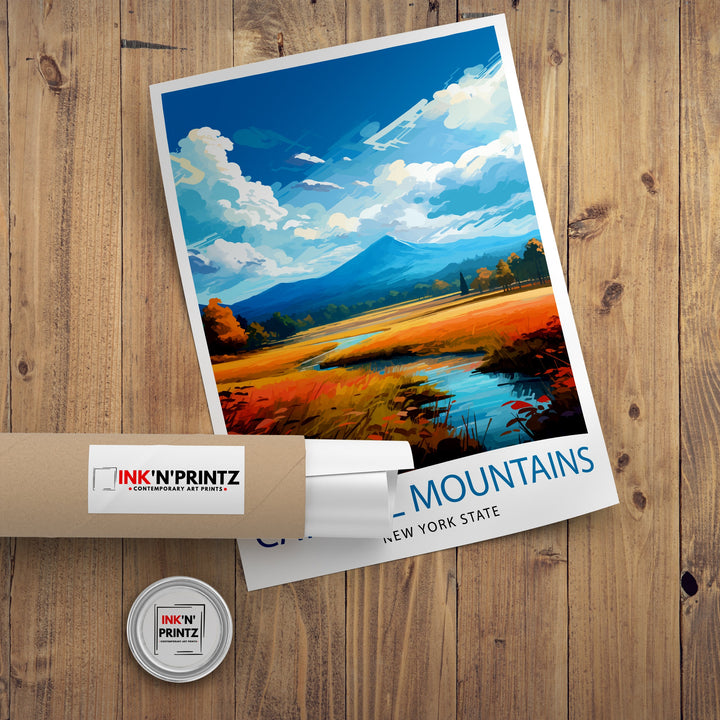 Catskill Mountains New York State Travel Poster Catskill