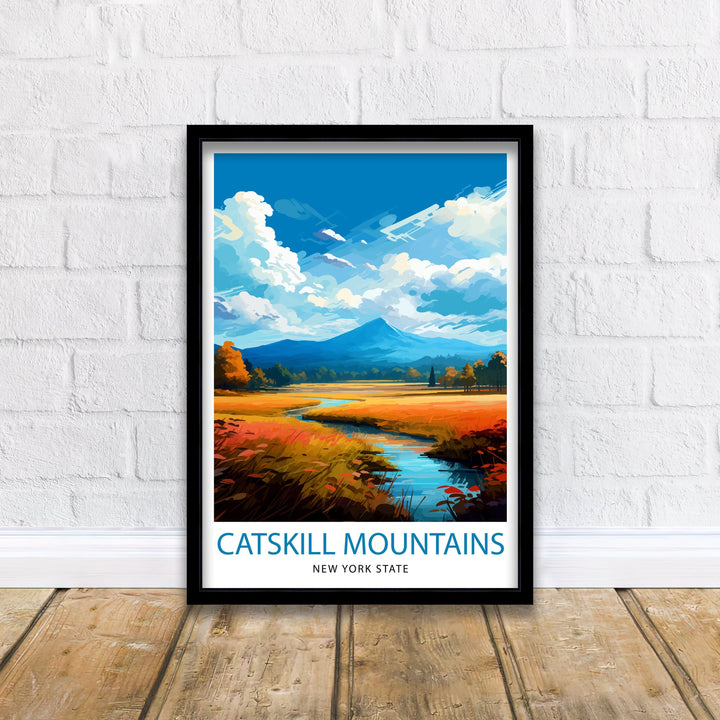 Catskill Mountains New York State Travel Poster Catskill