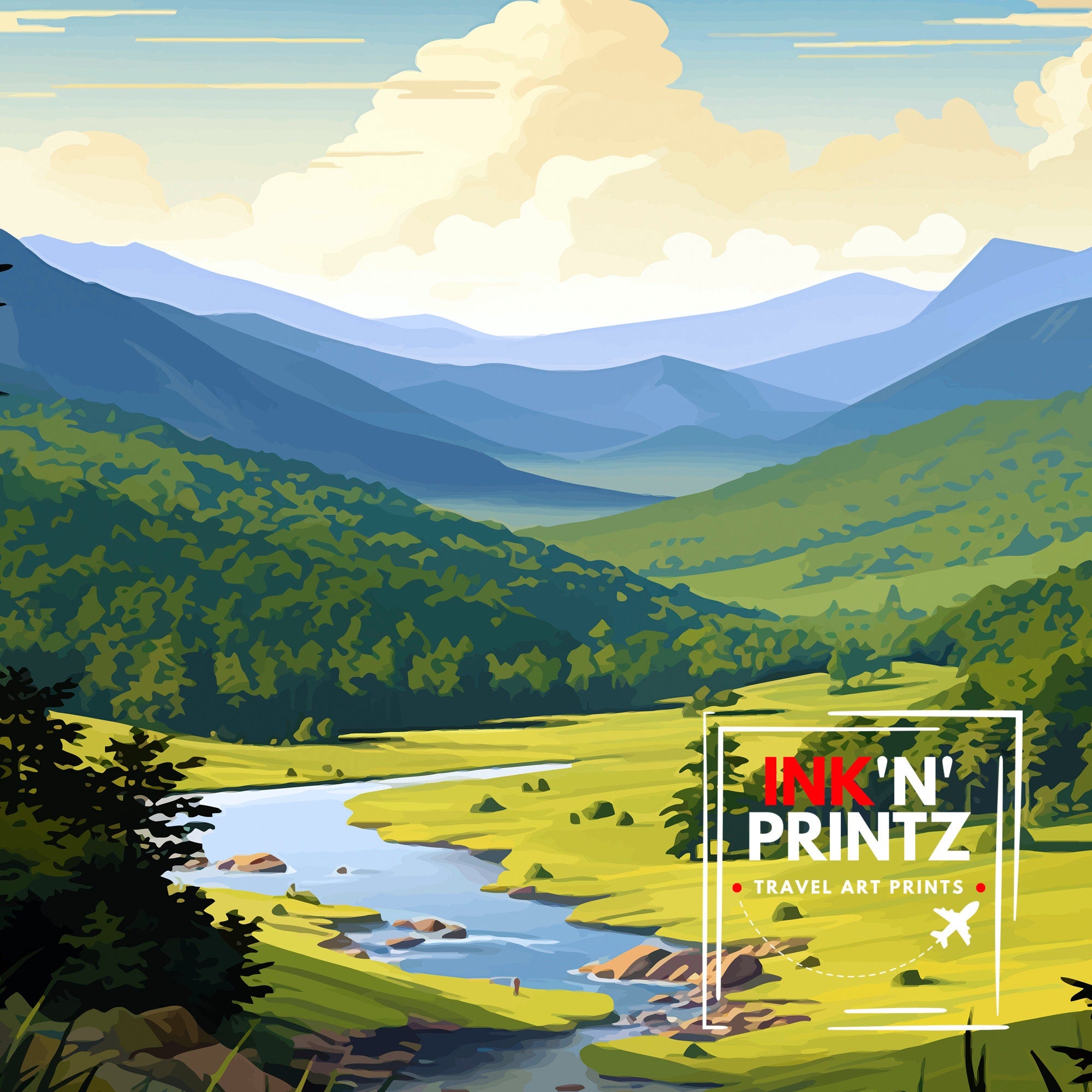 Catskill Mountains New York State Travel Print Catskill Wall Decor Catskill Mountains Poster New York State Travel Prints Catskill Art Print