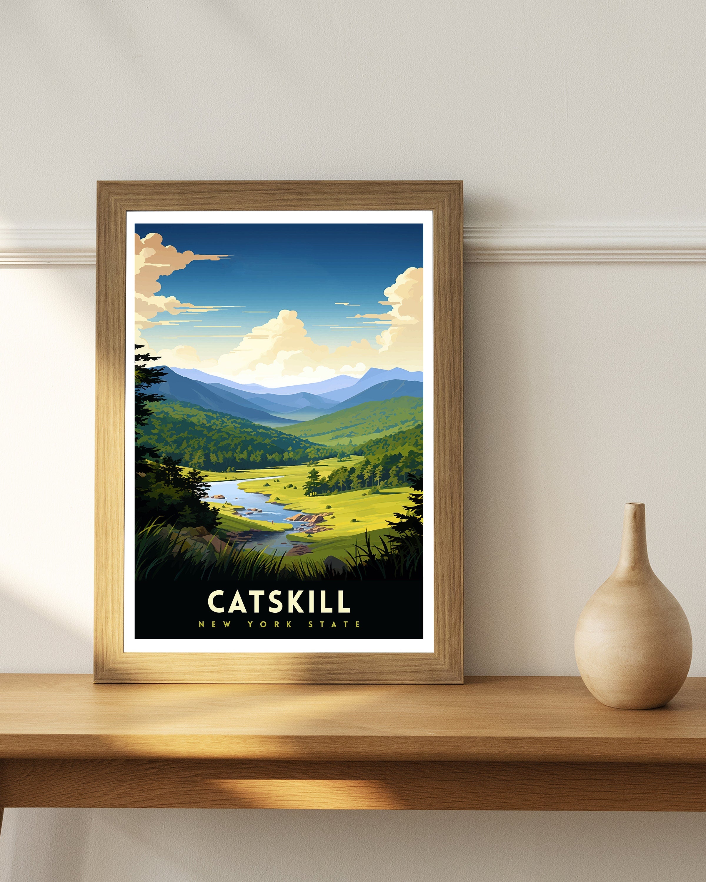Catskill Mountains New York State Travel Print Catskill Wall Decor Catskill Mountains Poster New York State Travel Prints Catskill Art Print
