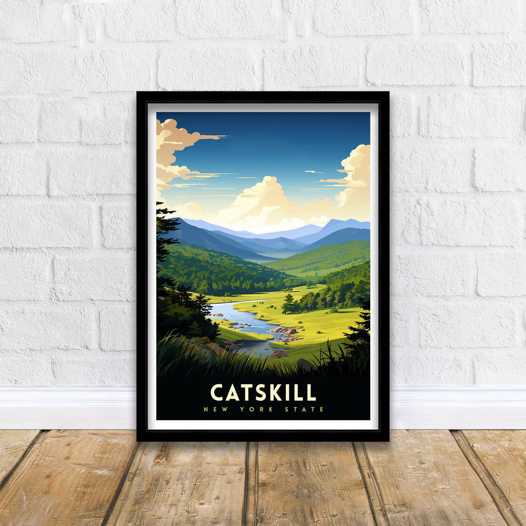 Catskill Mountains New York State Travel Poster Catskill