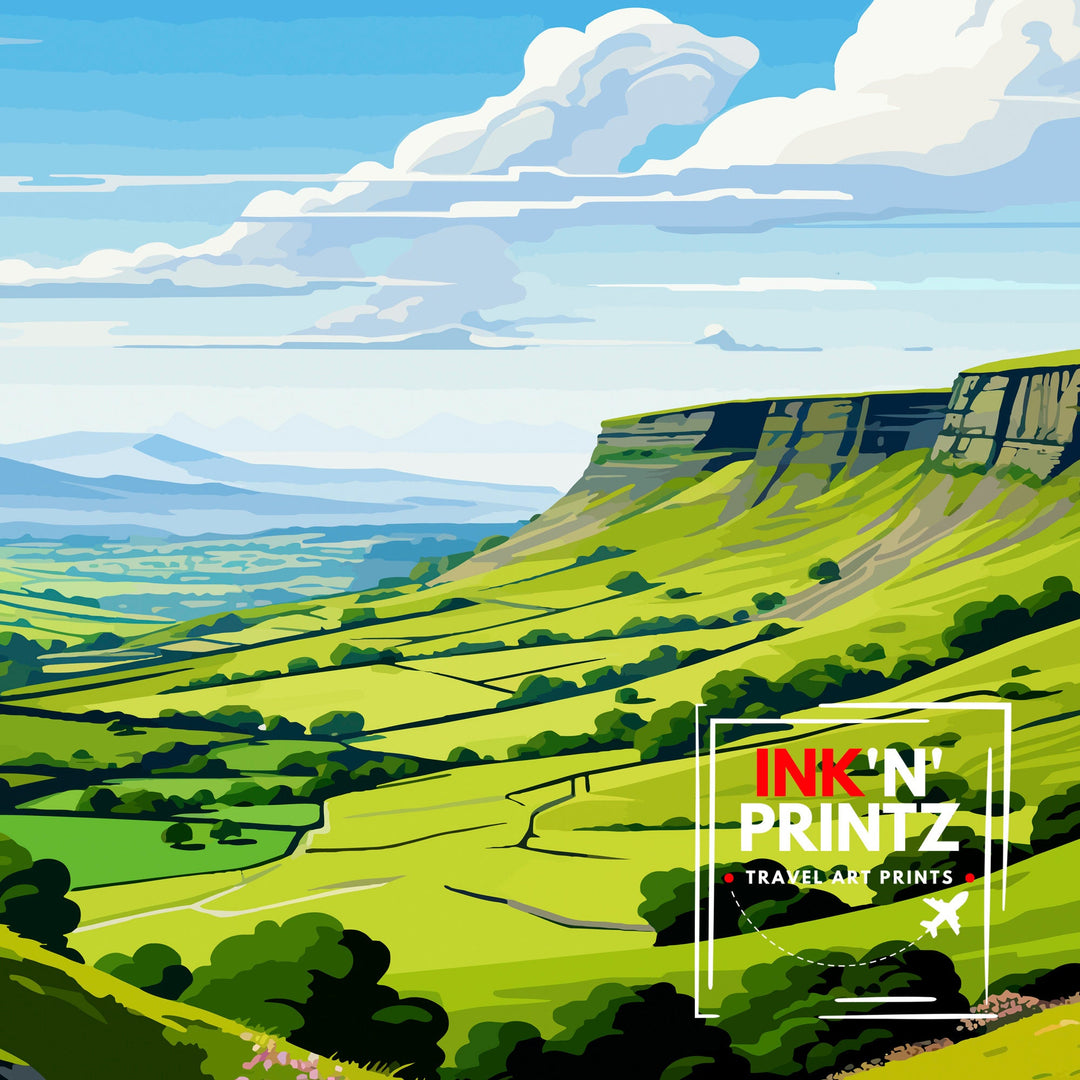 Mam Tor Peak District Travel Poster Peak District