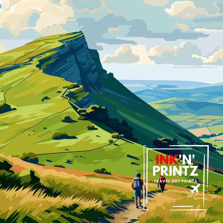 Mam Tor Peak District Travel Poster Peak District