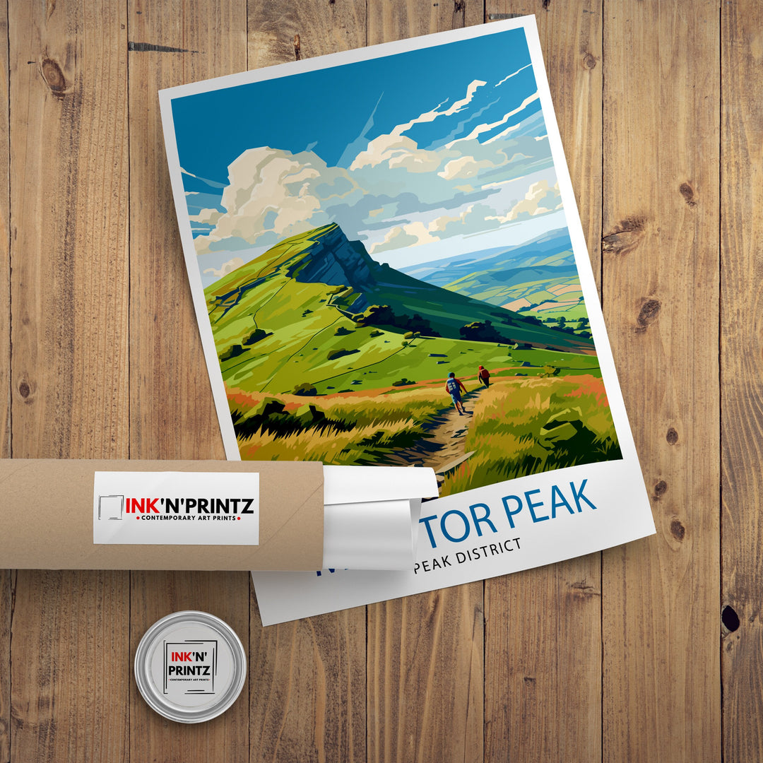 Mam Tor Peak District Travel Poster Peak District