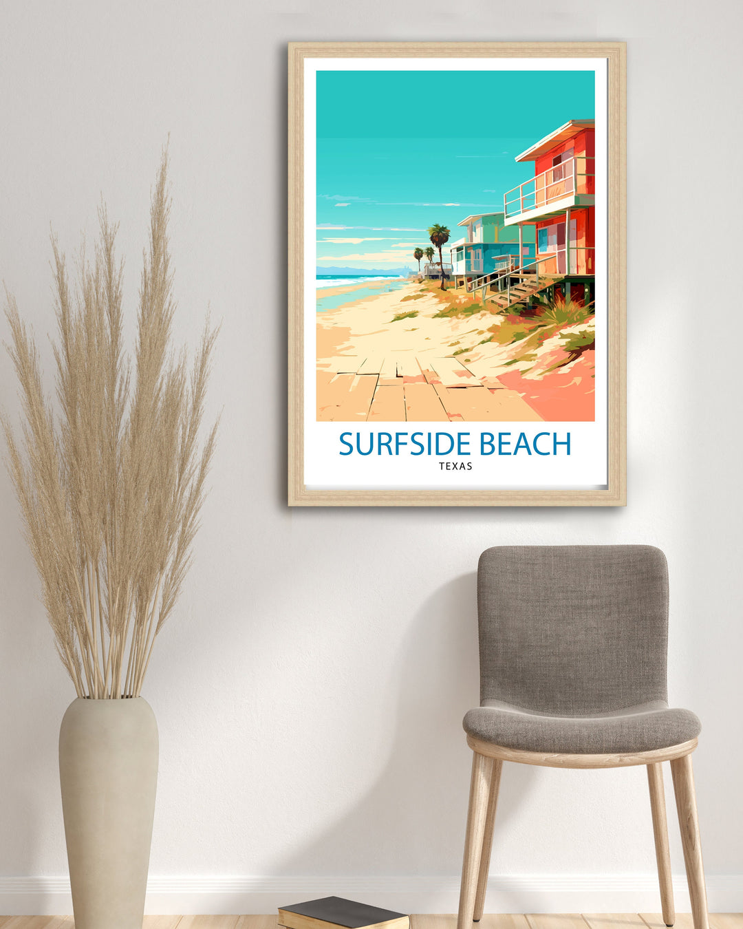 Surfside Beach Texas Travel Poster