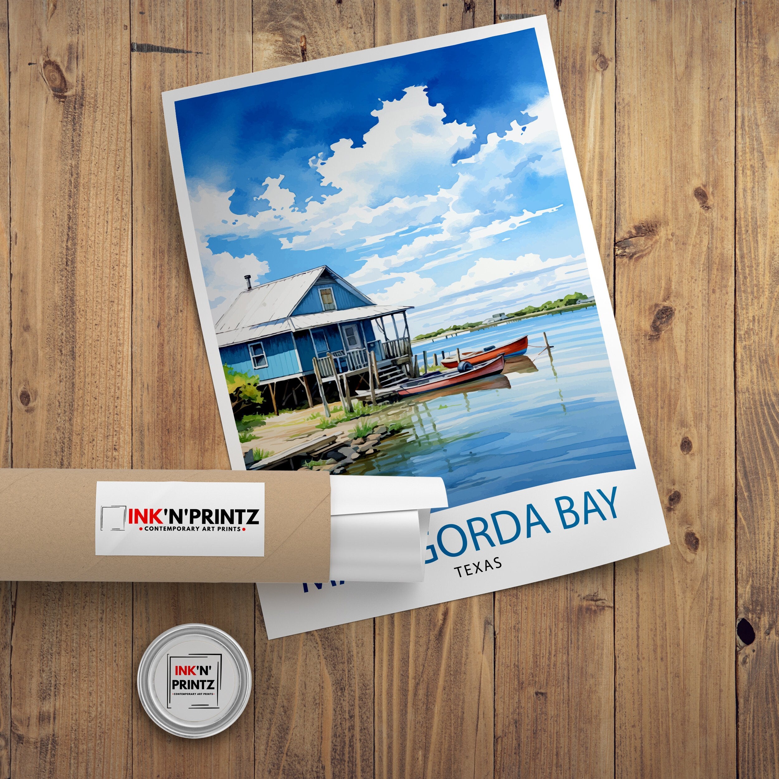 Matagorda Bay Texas Travel Print| Matagorda Wall Decor Matagorda Poster Texas Coastal Prints Matagorda Art Print Matagorda Bay Illustration