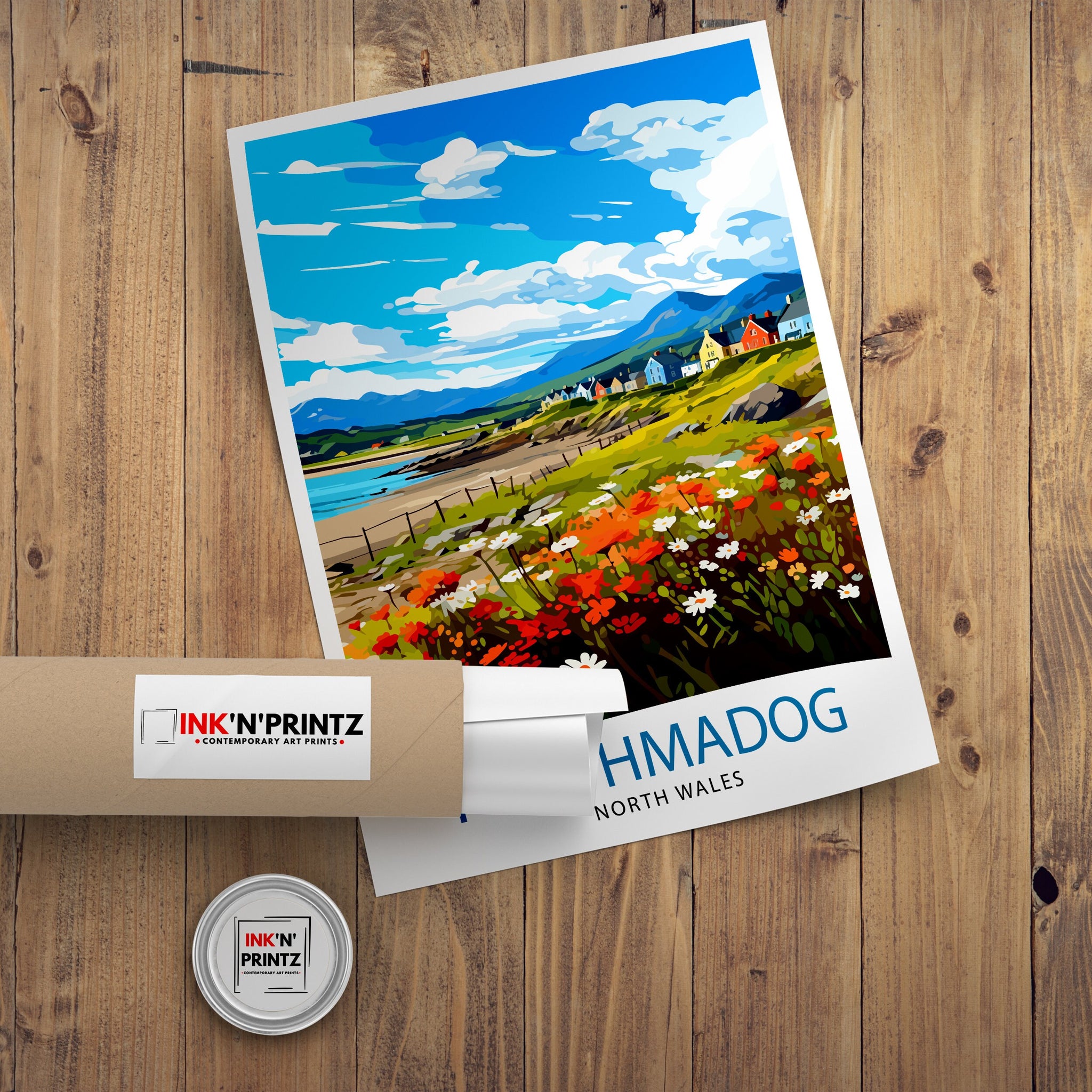 Porthmadog North Wales Travel Print Wales Wall Decor Porthmadog Poster North Wales Travel Prints Wales Art Print Porthmadog Illustration