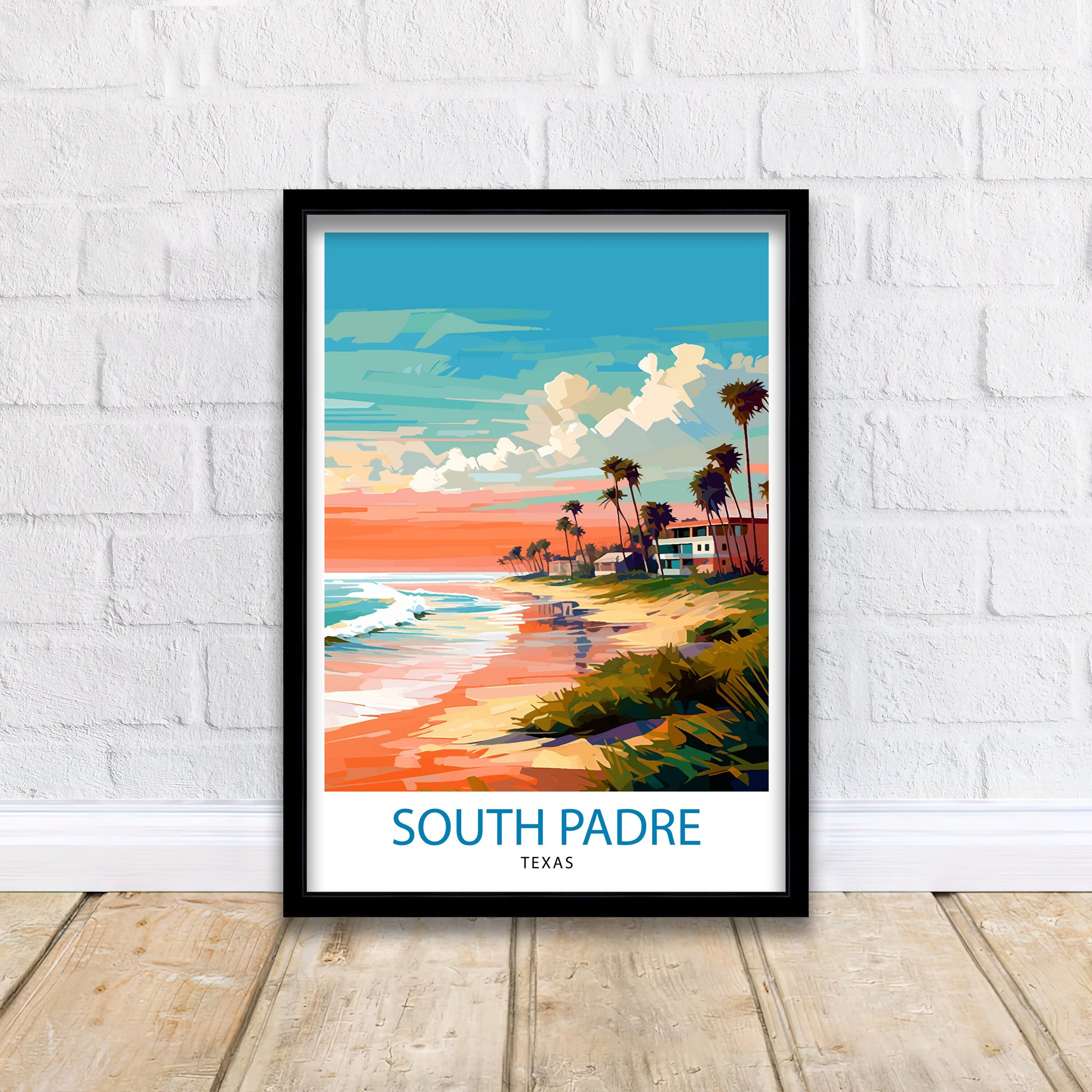 South Padre Island Travel Print| South Padre Island Wall Decor South Padre Island Poster Texas Travel Prints South Padre Island Art Print
