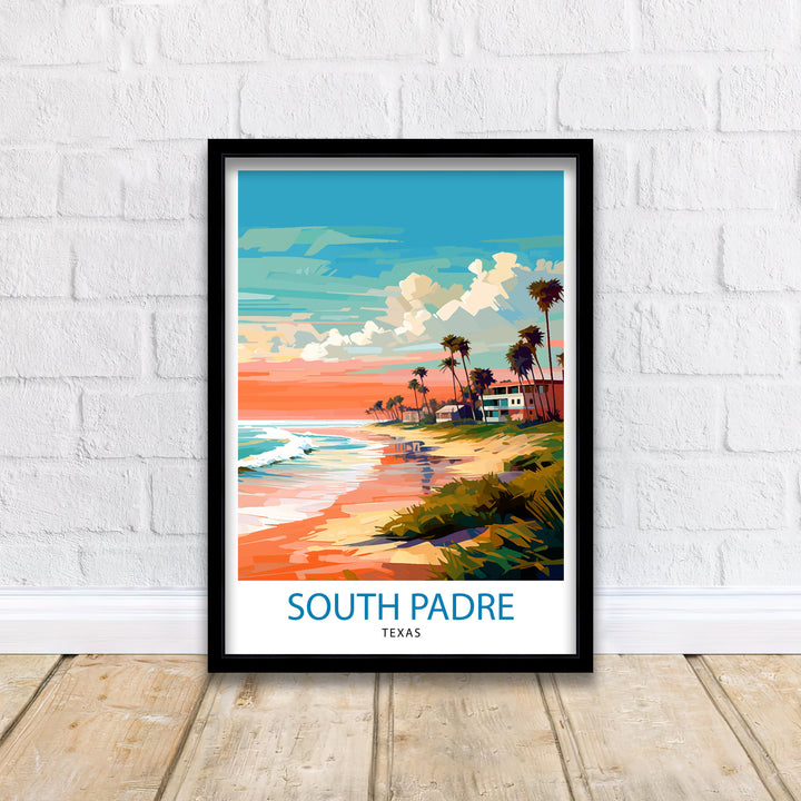 South Padre Island Travel Poster